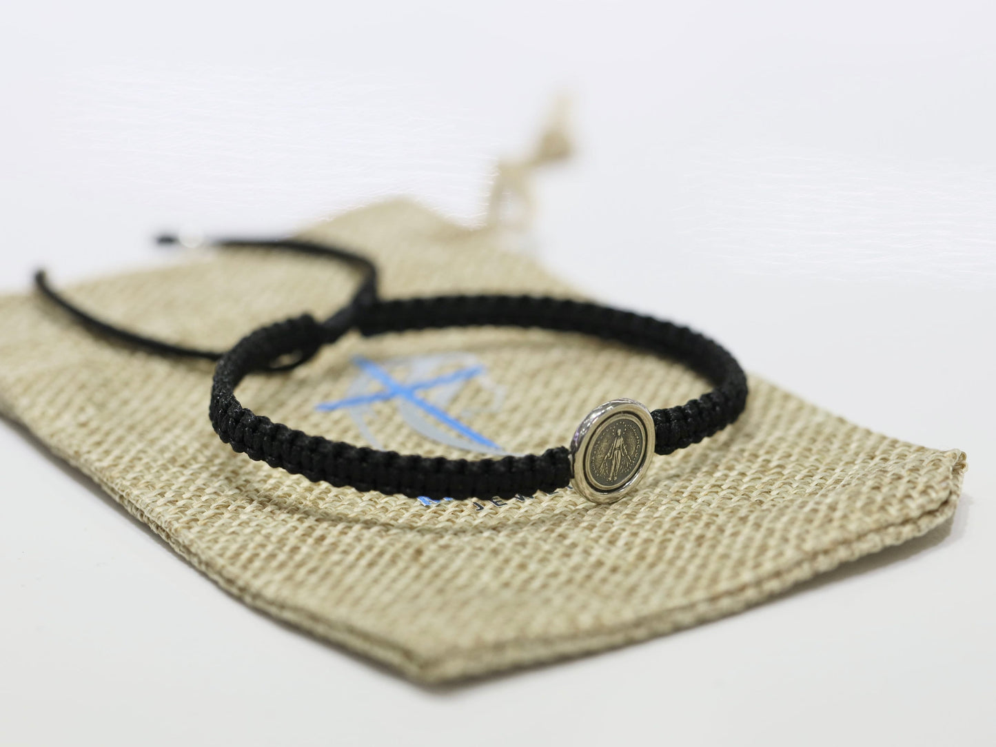 Pulsera Medalla Milagrosa, pulsera Nuestra Señora para mujer, pulsera de plata de ley 925, pulsera medalla en miniatura, pulsera delicada para niñas,