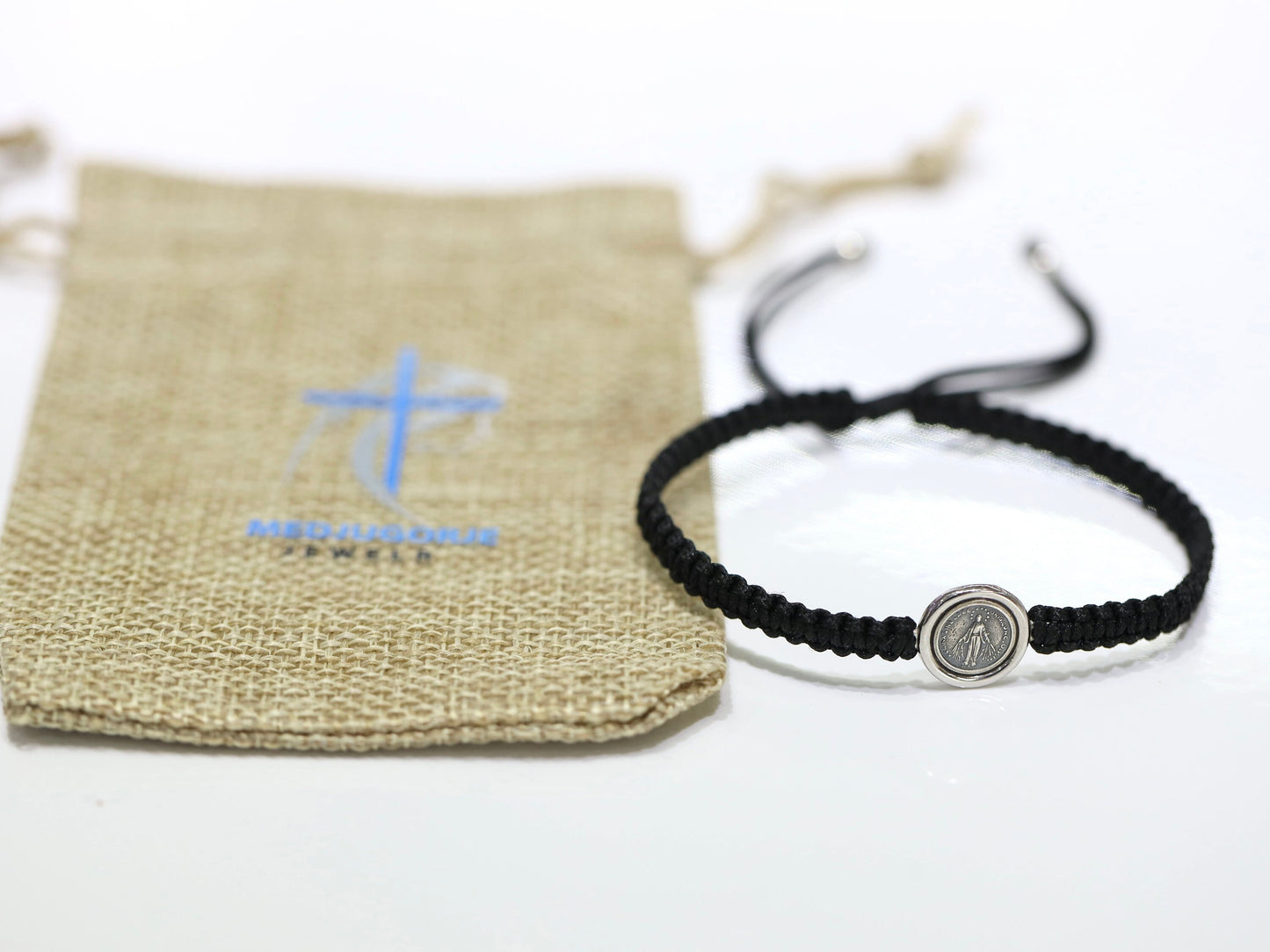 Pulsera Medalla Milagrosa, pulsera Nuestra Señora para mujer, pulsera de plata de ley 925, pulsera medalla en miniatura, pulsera delicada para niñas,