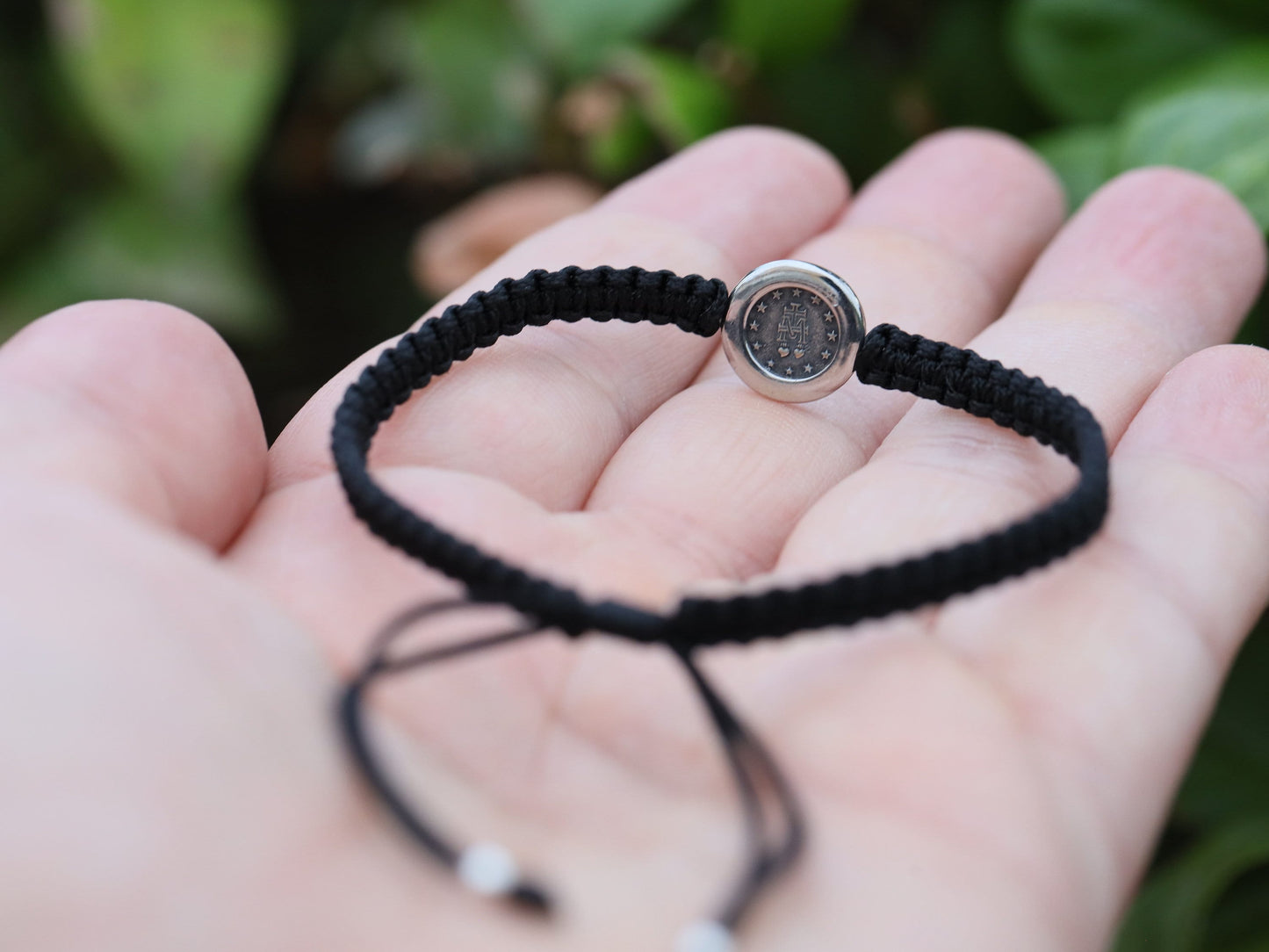 Pulsera Medalla Milagrosa, pulsera Nuestra Señora para mujer, pulsera de plata de ley 925, pulsera medalla en miniatura, pulsera delicada para niñas,