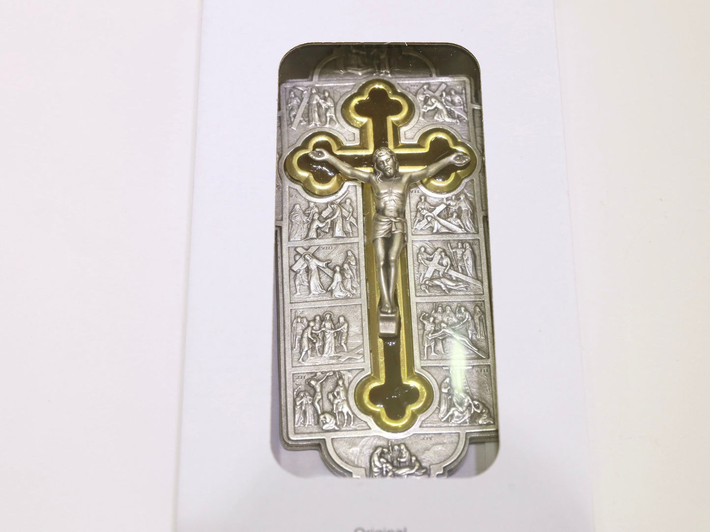 Estaciones de la cruz crucifijo, vías de la cruz para el altar del hogar, 14 estaciones de la cruz, camino de la estatua de la pared de la cruz, estaciones de la cruz de metal