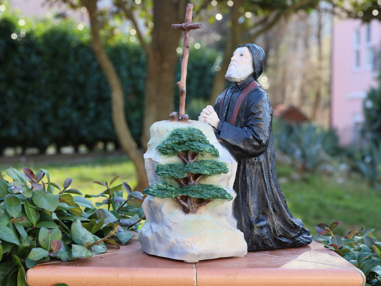 Auténtica estatua de San Marón para curación y milagros, entrega exprés incluida, estatua del altar del hogar, estatua católica sain