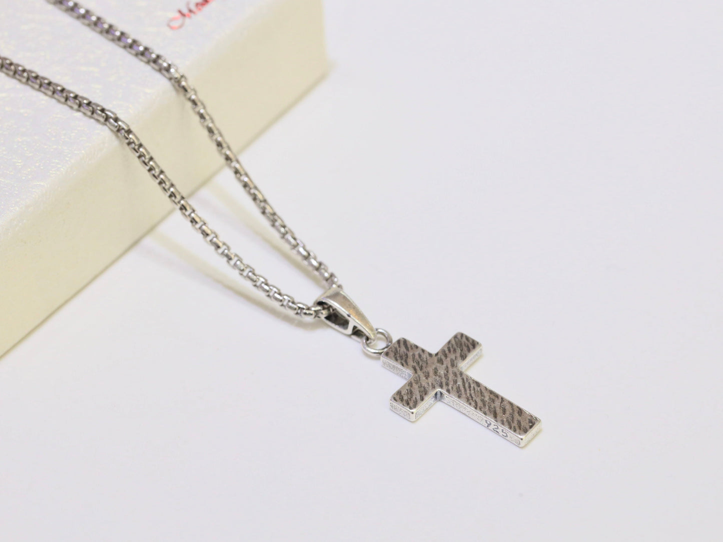 Colgante de cruz de plata resistente para hombre (plata de ley 925) - Estilo católico vintage