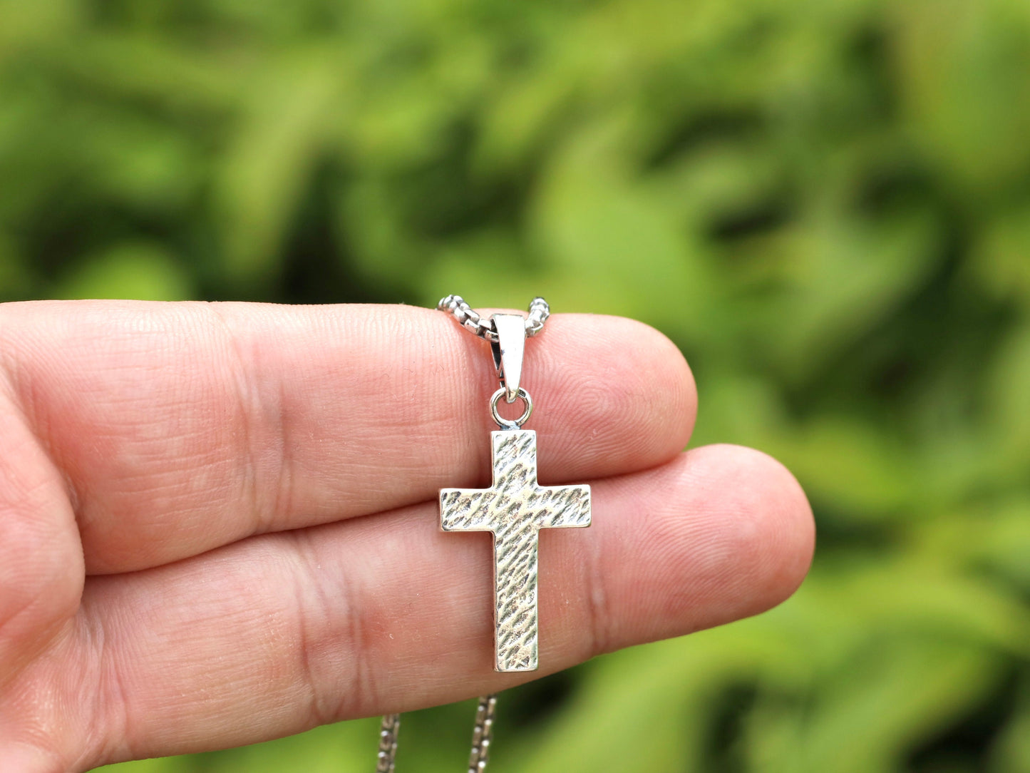 Colgante de cruz de plata resistente para hombre (plata de ley 925) - Estilo católico vintage