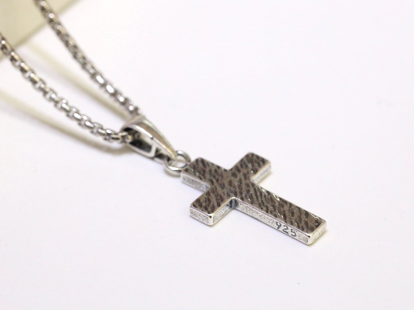 Colgante de cruz de plata resistente para hombre (plata de ley 925) - Estilo católico vintage