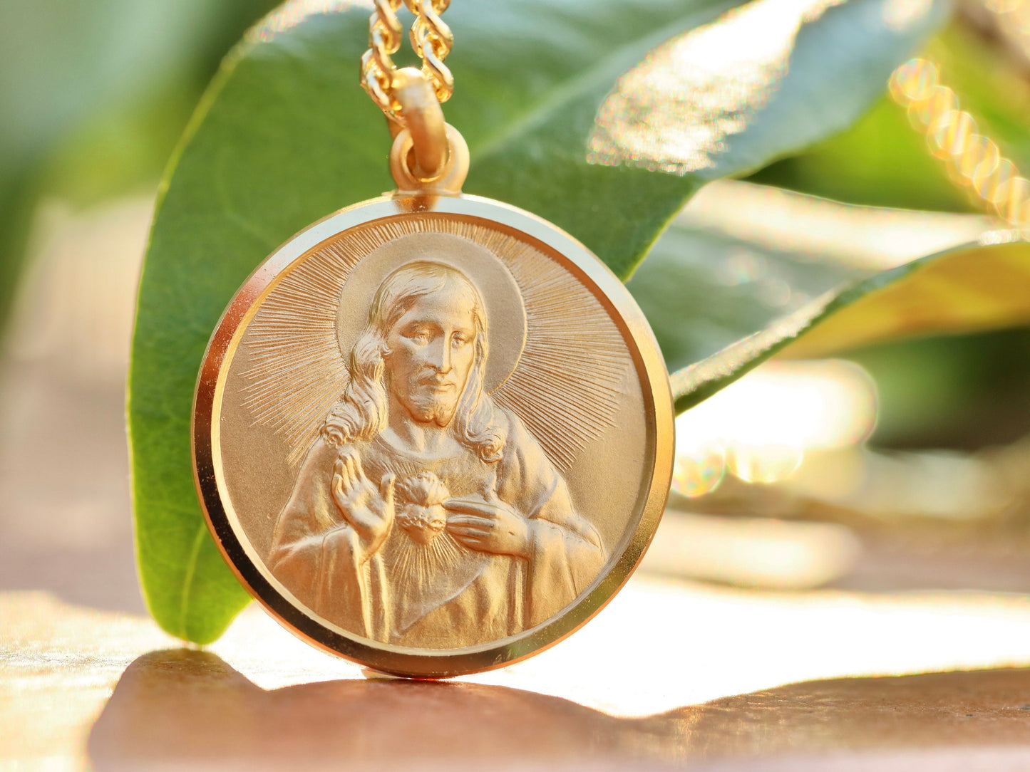 Collar escapulario grande de plata de primera ley 925, medalla escapulario chapada en oro de 18 kt, medalla escapulario unisex, medalla escapulario de alto detalle