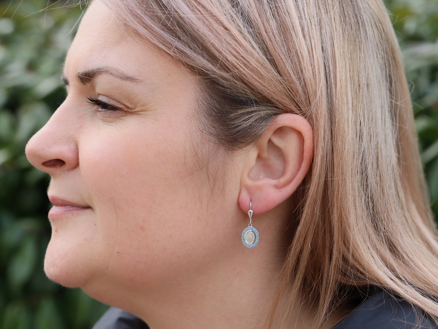 Dainty Miraculous Medal Earrings 13mm- Minted with High Level of Detail - Ideal Communion or Birthday Gift, gift for catholic teenage girl