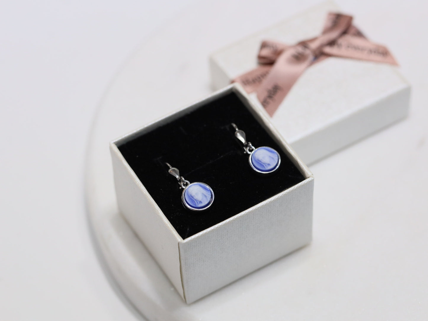 Dainty Virgin Mary Cameo Earrings for Catholic Women - Sterling Silver & Agate - Rhodium Plated, 8 mm small cameo earrings for teenage girl