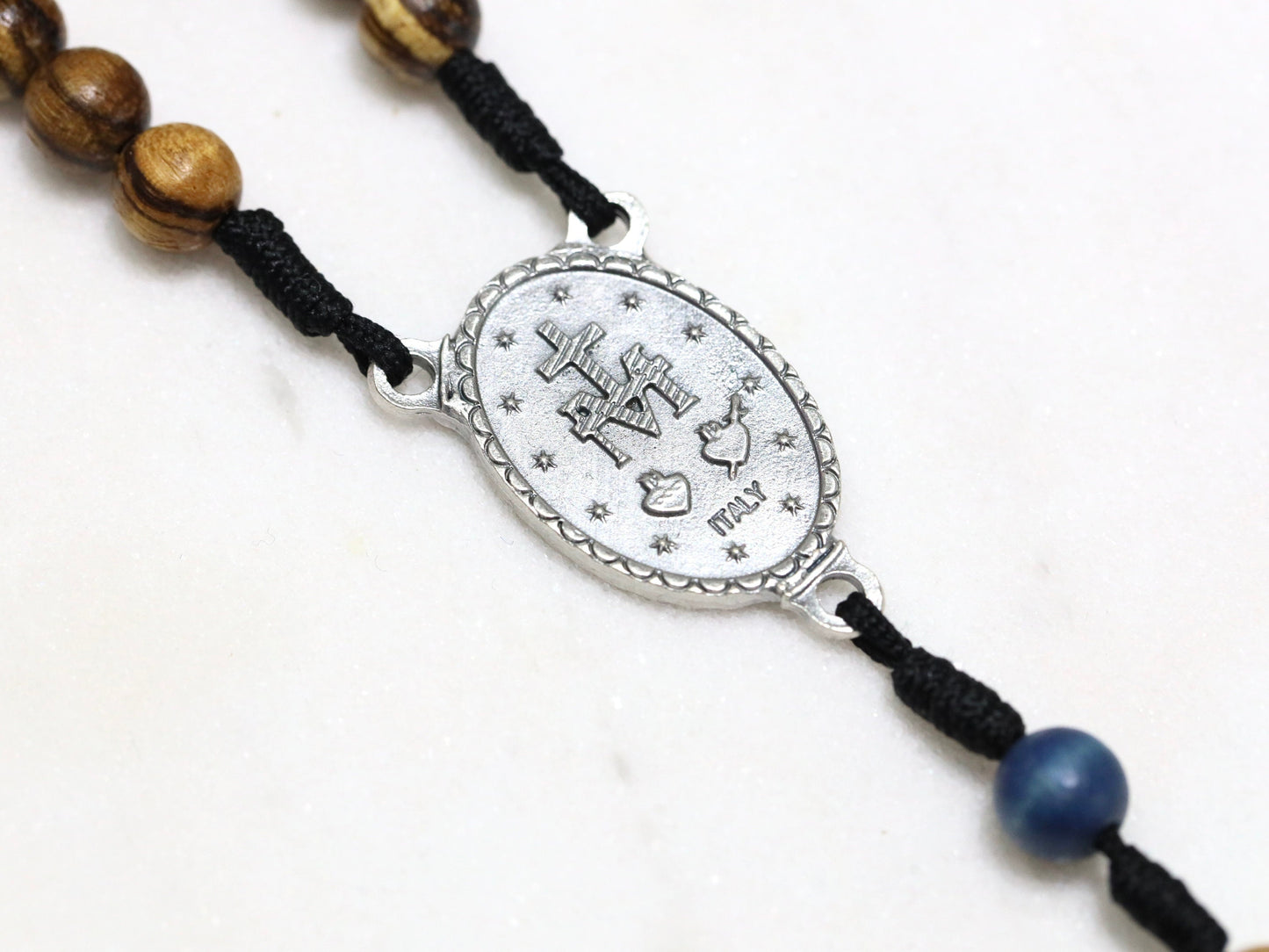 Rosario de madera hecho a mano con crucifijo del Milenio y Medalla Milagrosa, rosario católico con crucifijo de la Santísima Trinidad, rosario católico tradicional
