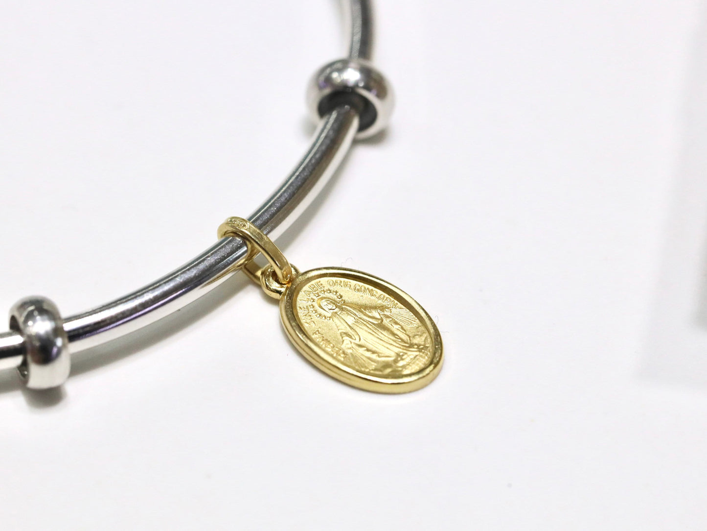 Brazalete colgante de plata de ley 925 con santos católicos y medallas milagrosas de San Benito, Escapulario, San José, 11 mm y 14 x 10 mm