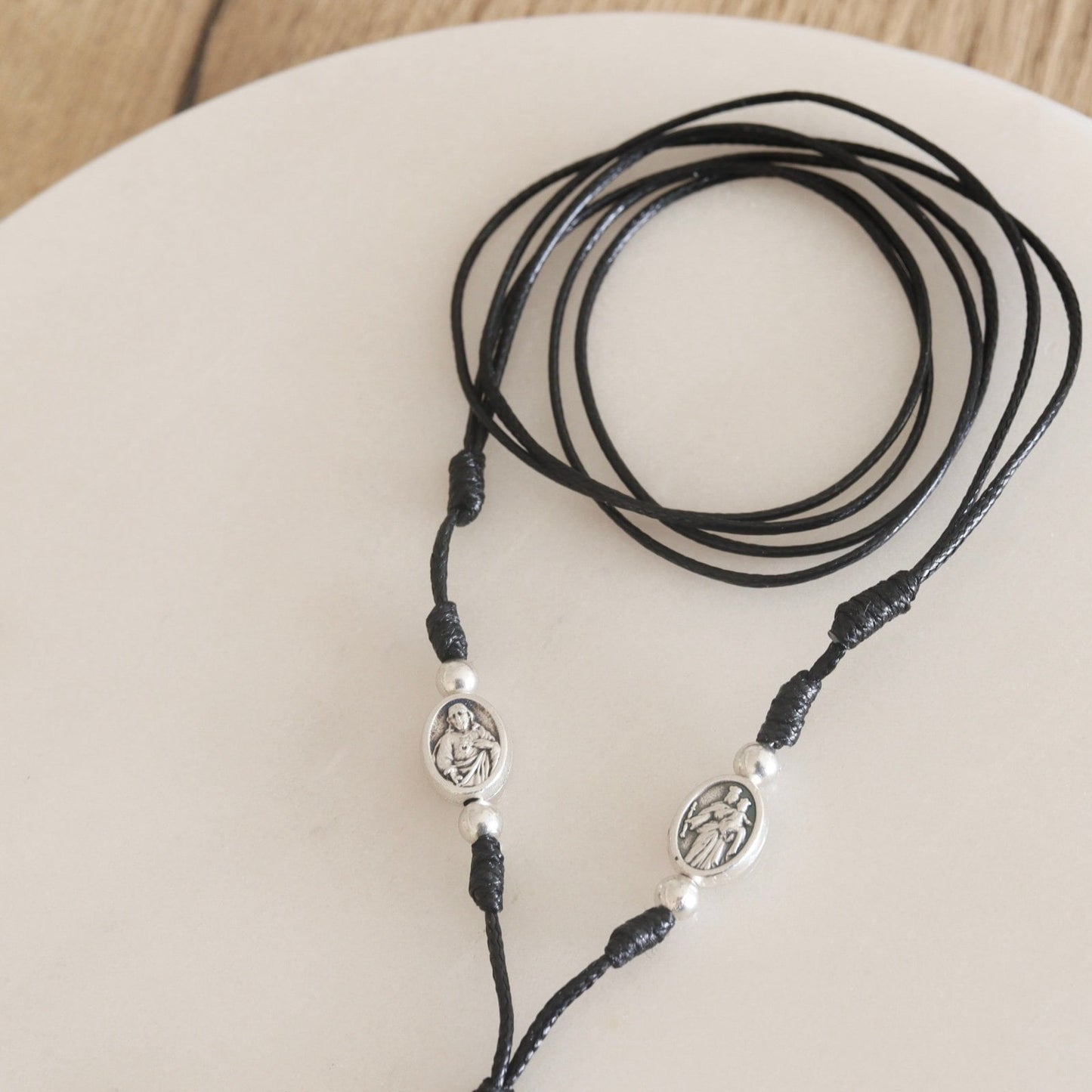 Scapular necklace with Saint Benedict cross