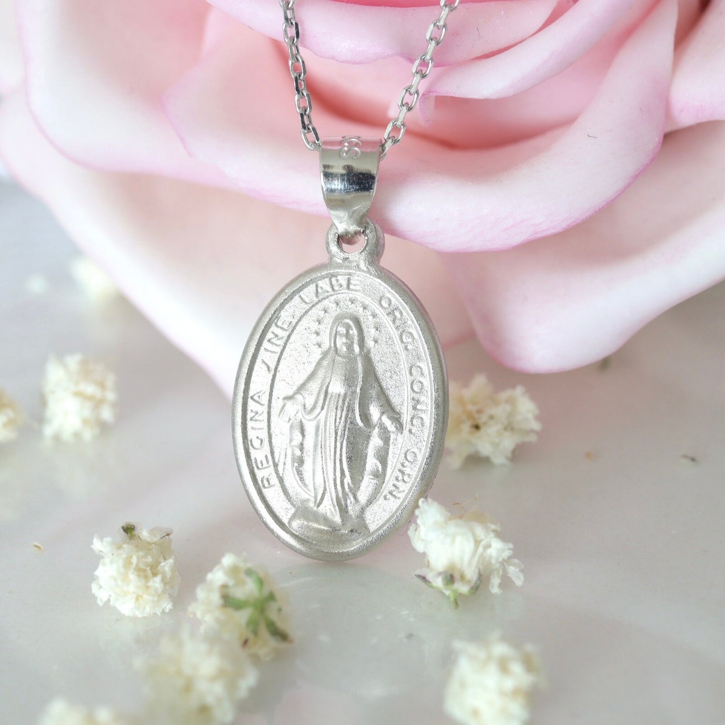 Medalla Milagrosa de plata de ley | Medalla Nuestra Señora |Reina de la Paz |Medalla Virgen María | Inmaculada Concepción |Nuestra Señora de las Gracias |Rue du Bac