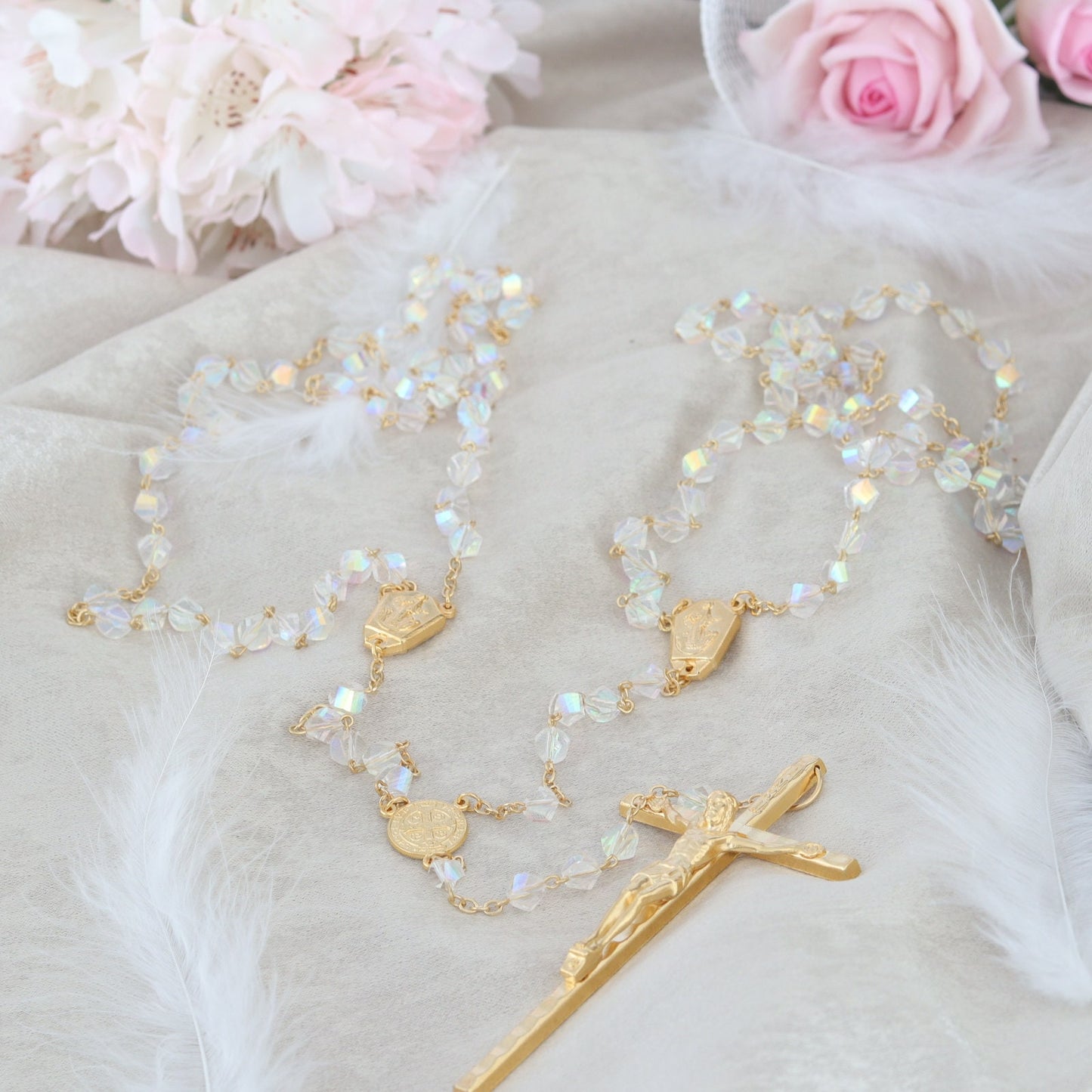 Wedding lasso rosary | crystal wedding rosary |hand made lasso wedding rosary |medjugorje rosary| family rosary, gift for wedding couples