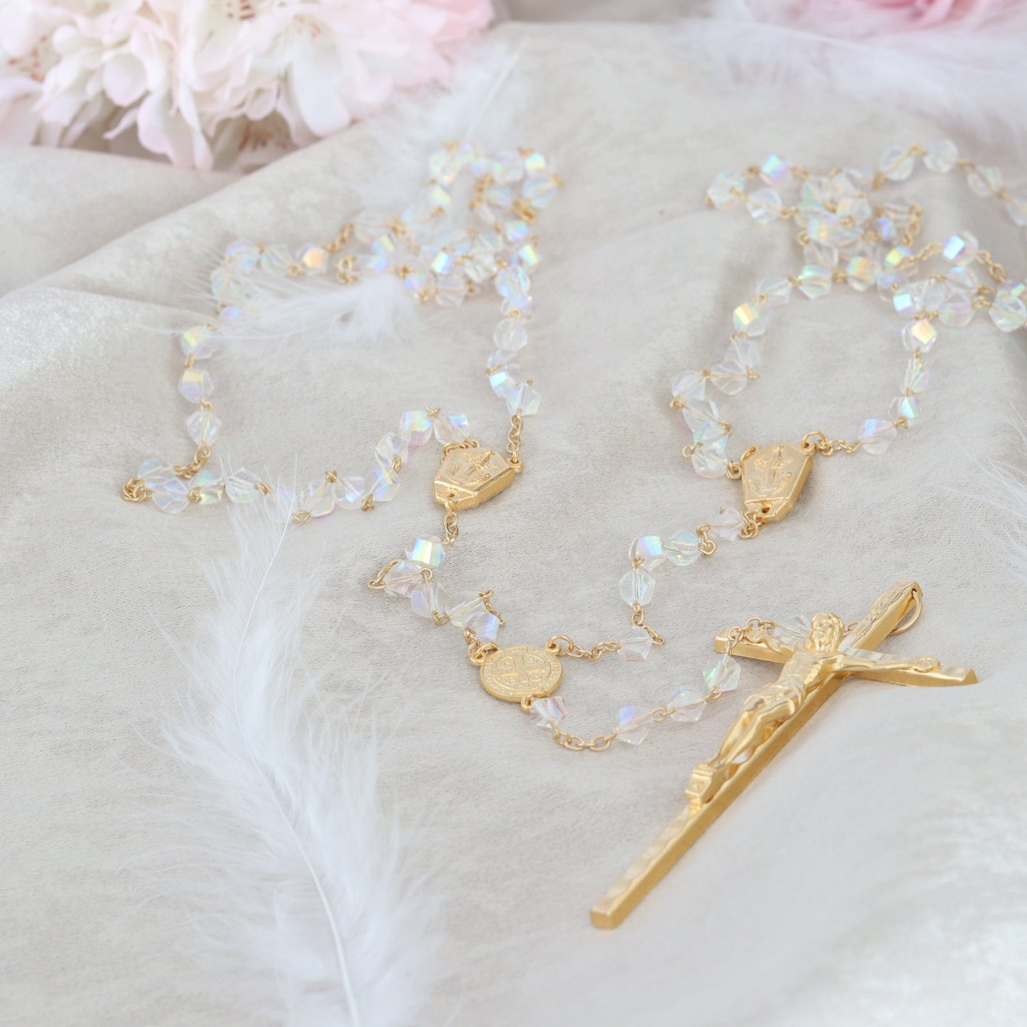 Wedding lasso rosary | crystal wedding rosary |hand made lasso wedding rosary |medjugorje rosary| family rosary, gift for wedding couples