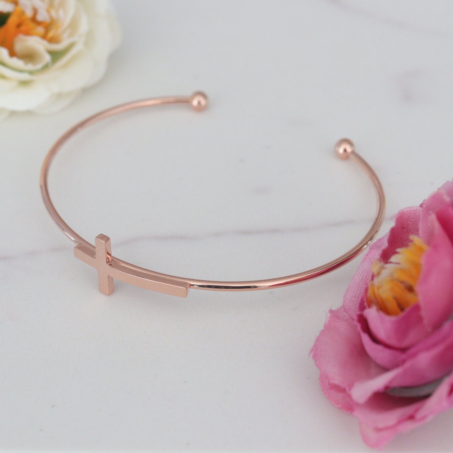 Pulsera cruzada de acero inoxidable, elegante pulsera cruzada de acero inoxidable, pulsera católica, pulsera de acero inoxidable con cruz