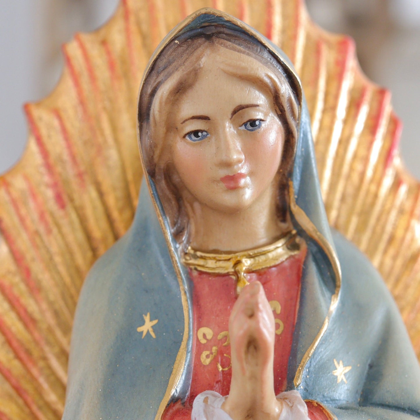 Estatua de Nuestra Señora de Guadalupe, Estatua de madera hecha a mano de Nuestra Señora de Guadalupe, Estatua de Nuestra Señora Reina de la Paz, Virgen María de Guadalupe