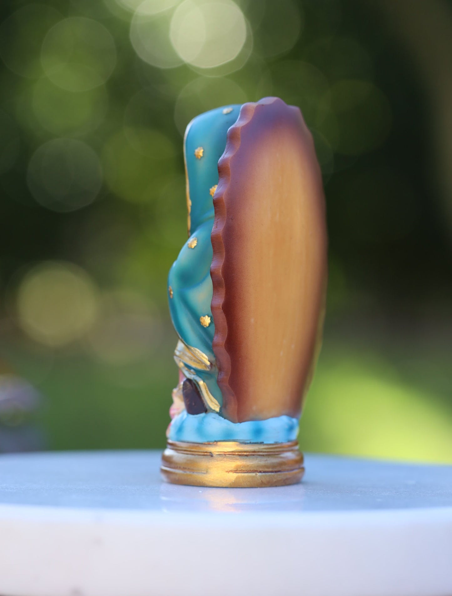Estatua en miniatura de Nuestra Señora de Guadalupe, Estatua en miniatura de la Virgen María de Guadalupe, colección de bebés de estatuas de resina, Estatua de Medjugorje