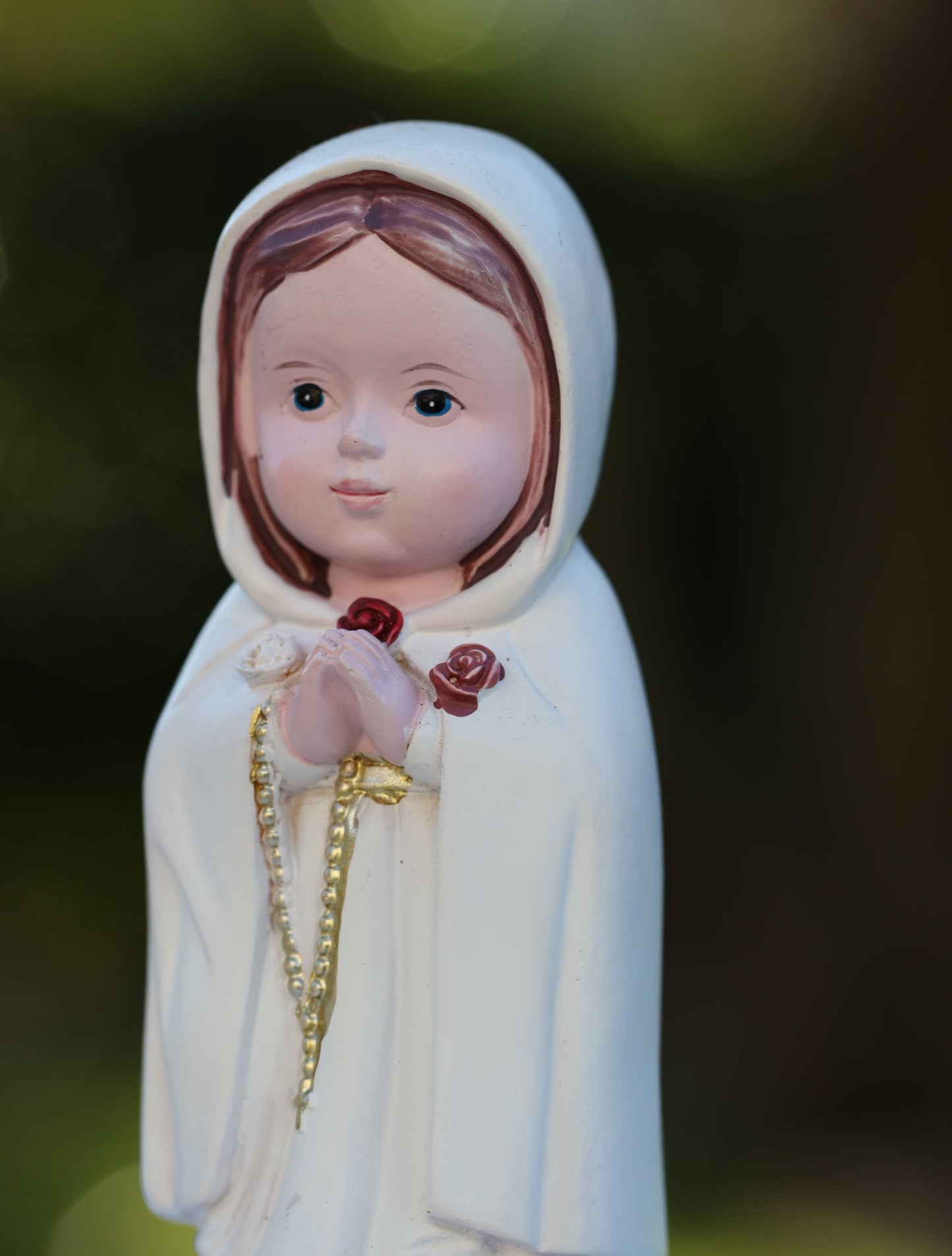 Estatua de Nuestra Señora Rosa Mística, estatua en miniatura de la Madre María, estatua de colección de bebés de la Señora del Amor, estatua en miniatura de Medjugorje