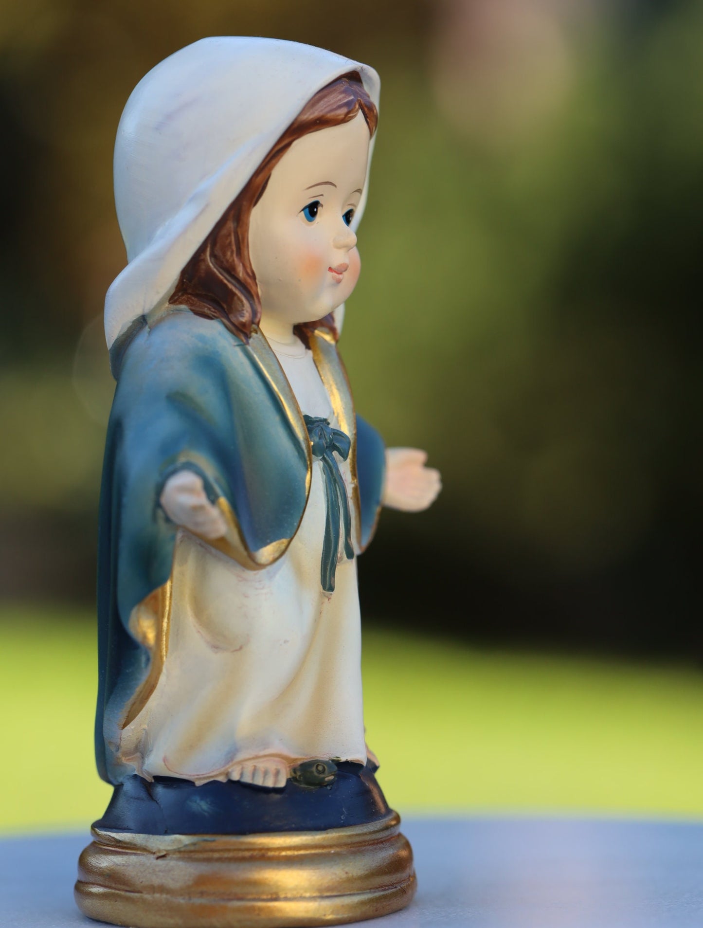 Estatua de Nuestra Señora de Gracia, estatua en miniatura de nuestra Señora Virgen María, estatua de la colección de bebés de Medjugorje, estatua de Nuestra Señora de la Medalla Milagrosa
