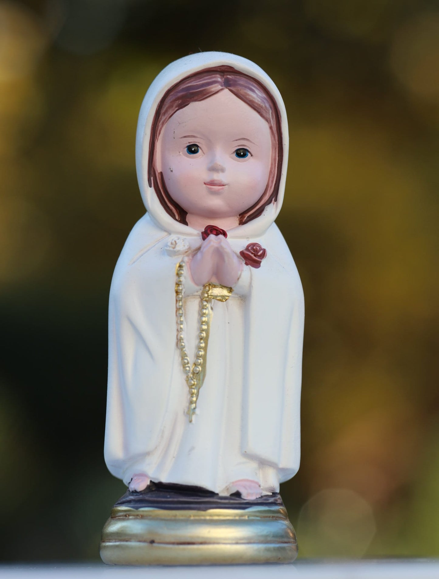 Estatua de Nuestra Señora Rosa Mística, estatua en miniatura de la Madre María, estatua de colección de bebés de la Señora del Amor, estatua en miniatura de Medjugorje