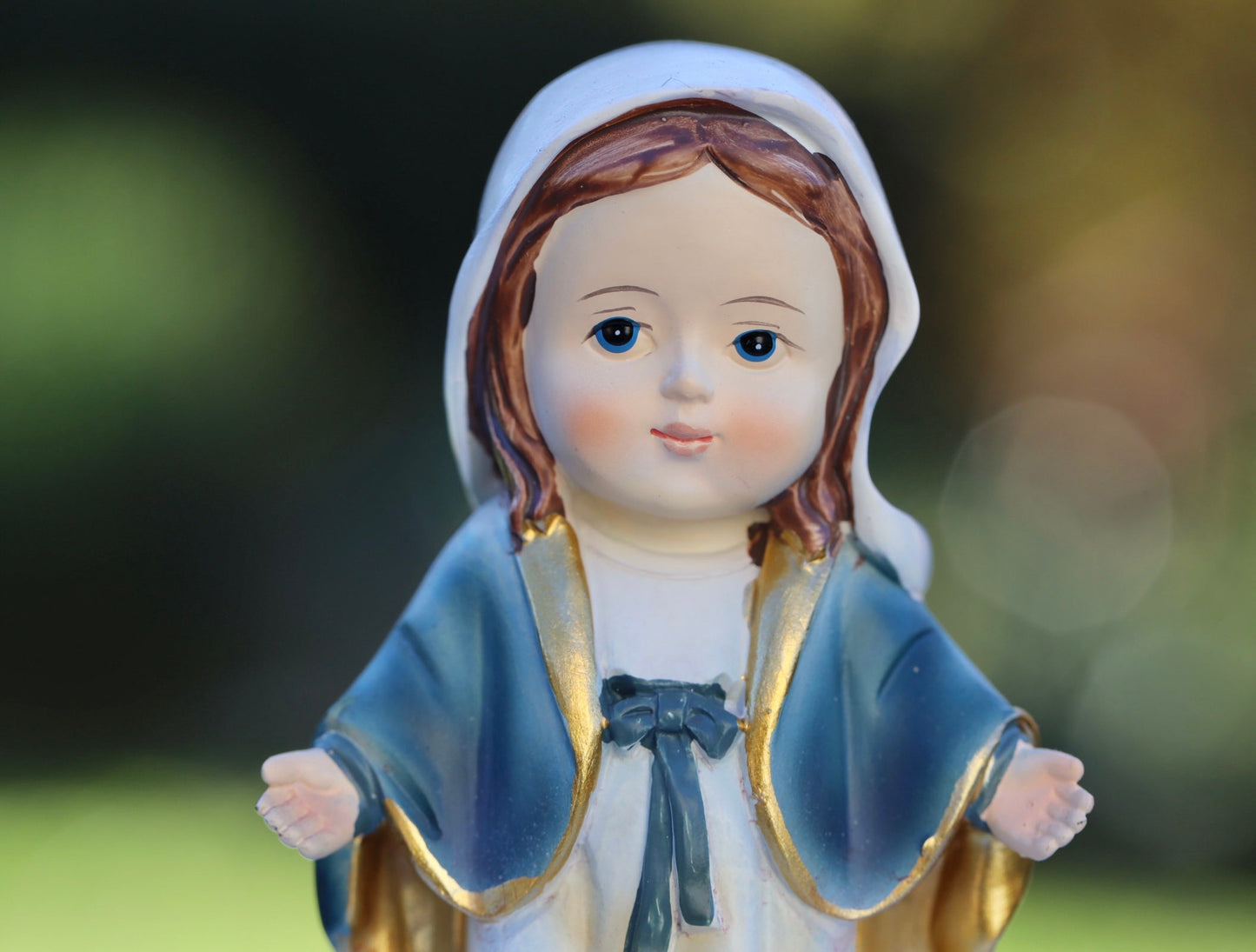 Estatua de Nuestra Señora de Gracia, estatua en miniatura de nuestra Señora Virgen María, estatua de la colección de bebés de Medjugorje, estatua de Nuestra Señora de la Medalla Milagrosa