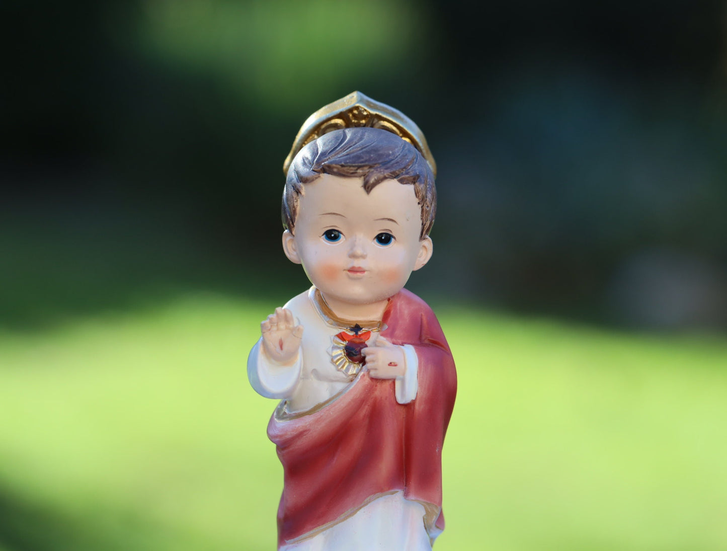 Estatua en miniatura del Sagrado Corazón de Jesús, estatua de la colección de bebés del Sagrado Corazón de Jesús, pequeña estatua de Jesucristo de Medjugorje