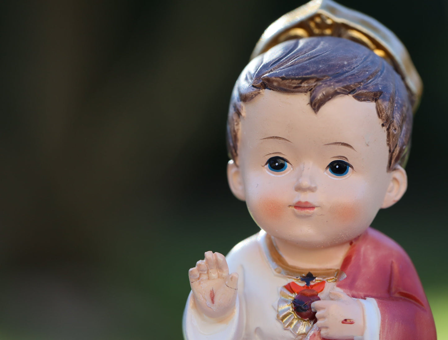 Estatua en miniatura del Sagrado Corazón de Jesús, estatua de la colección de bebés del Sagrado Corazón de Jesús, pequeña estatua de Jesucristo de Medjugorje