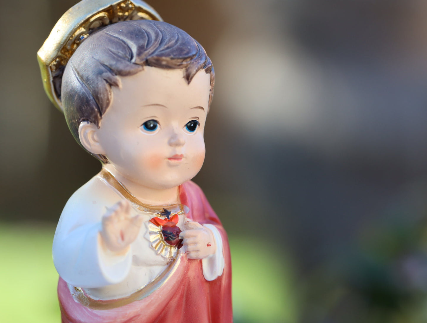 Estatua en miniatura del Sagrado Corazón de Jesús, estatua de la colección de bebés del Sagrado Corazón de Jesús, pequeña estatua de Jesucristo de Medjugorje