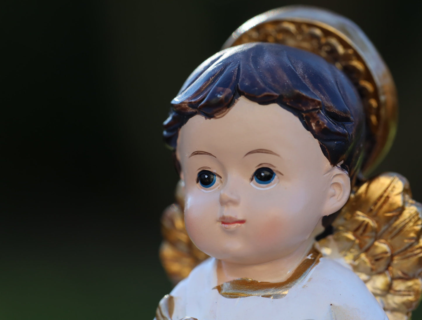 Estatua en miniatura del arcángel de San Rafael, estatua de la colección de bebés de San Rafael, Pequeña estatua de resina de San Rafael de Medjugorje