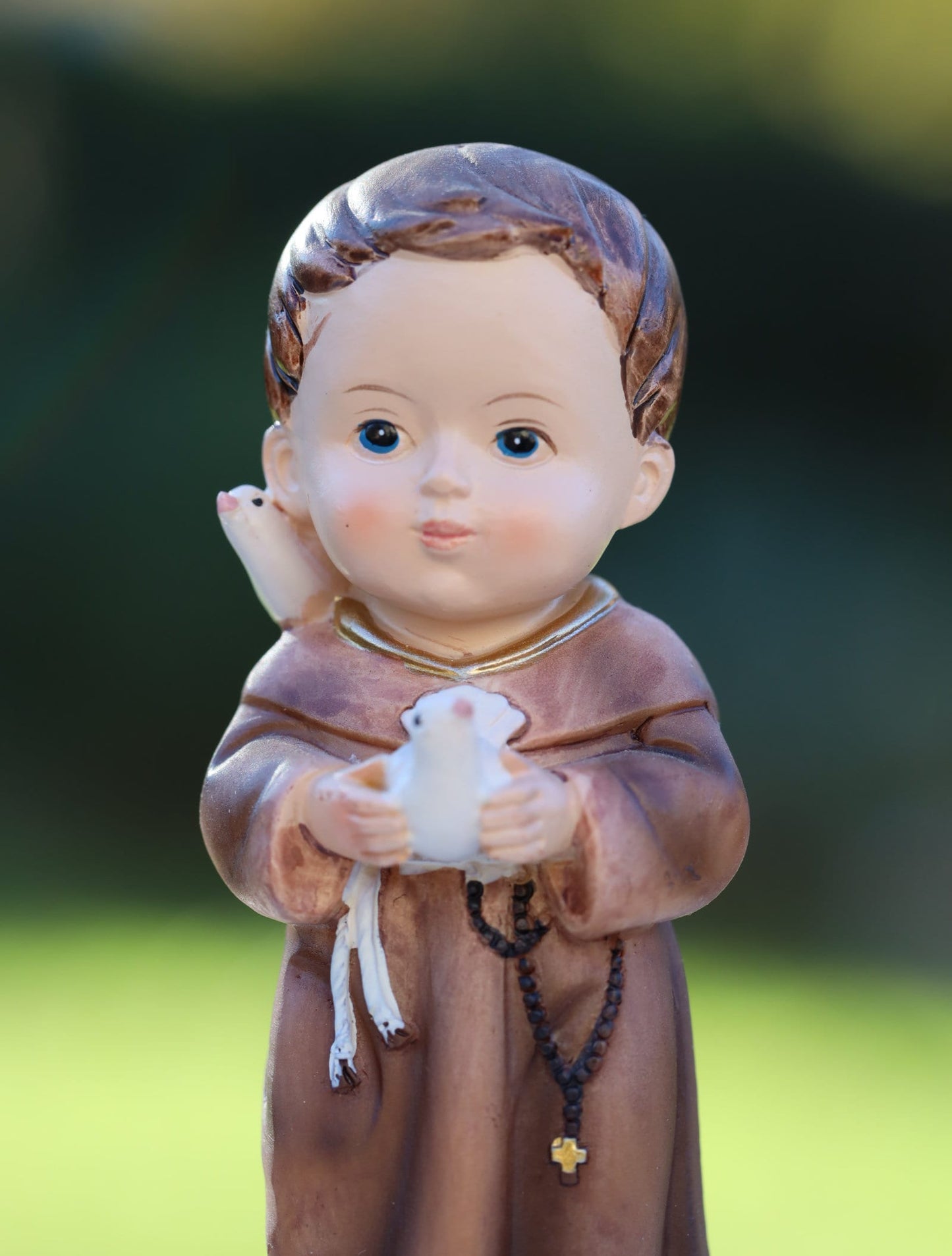 Estatua de San Francisco de Asís, bebé San Francisco, estatua de la colección del bebé, estatua en miniatura de San Francisco, estatua católica coleccionable
