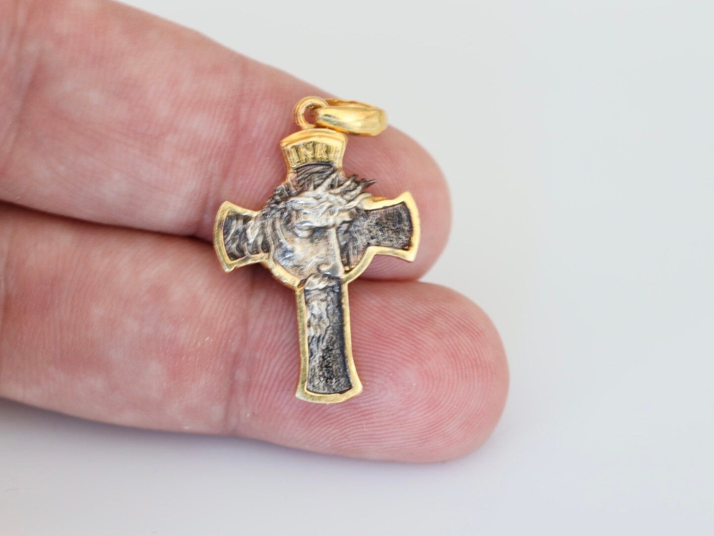 Cruz Santísima Rostro de Jesús, cruz de plata con rostro de Jesús, cruz de plata de ley 925, cruz de la Pasión de Jesucristo, colgante hombre