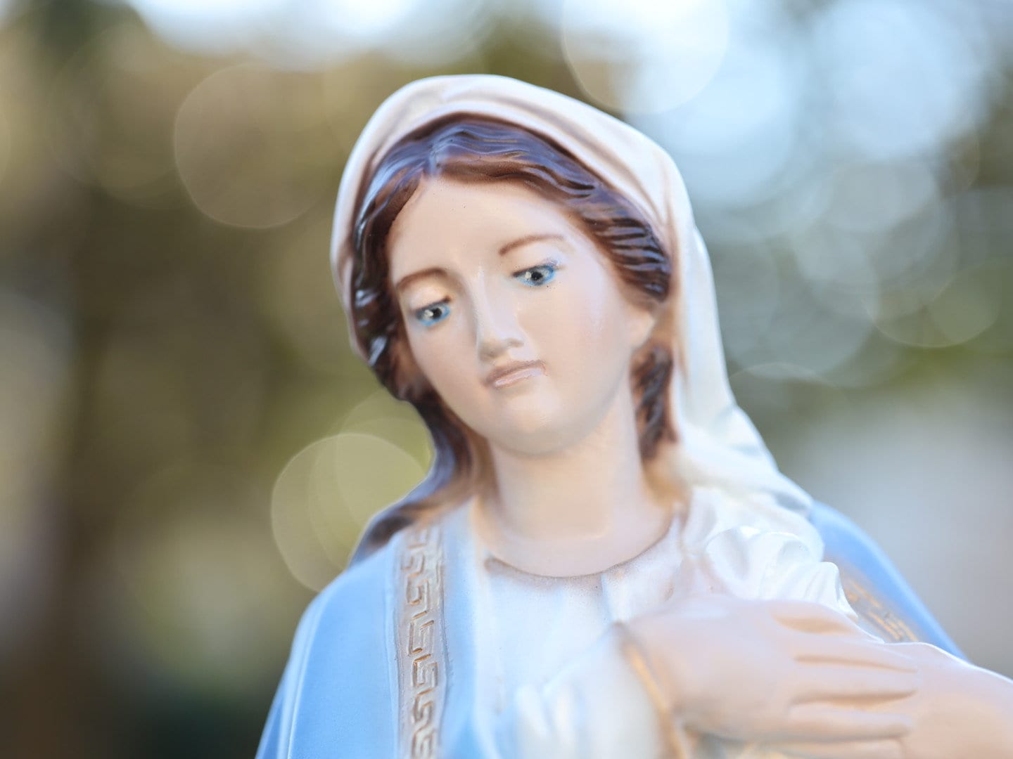 Estatua de la Asunción de María, estatua de polvo de mármol de la Virgen María, estatua al aire libre de la Madre María, estatua renacentista de 20 pulgadas de la Virgen María