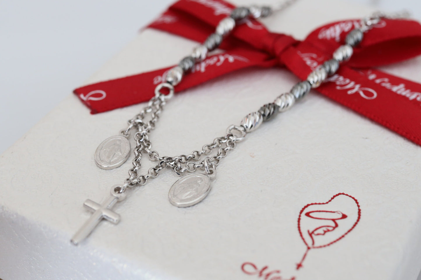 Collar Medalla Milagrosa-plata de primera ley Medalla Milagrosa-collar Nuestra Señora de Gracia- collar para mujer-regalo de cumpleaños-collar talla diamante