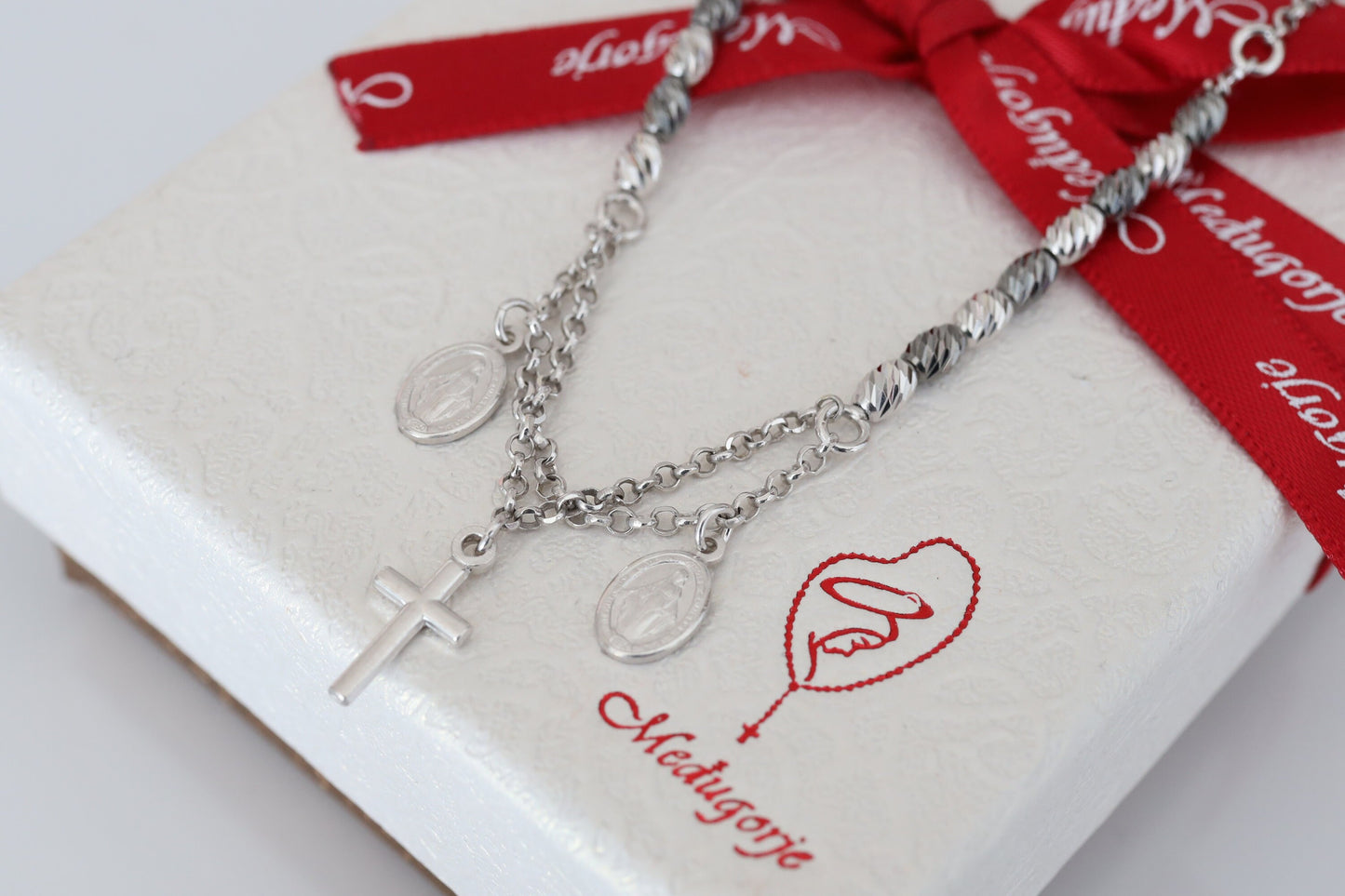 Collar Medalla Milagrosa-plata de primera ley Medalla Milagrosa-collar Nuestra Señora de Gracia- collar para mujer-regalo de cumpleaños-collar talla diamante