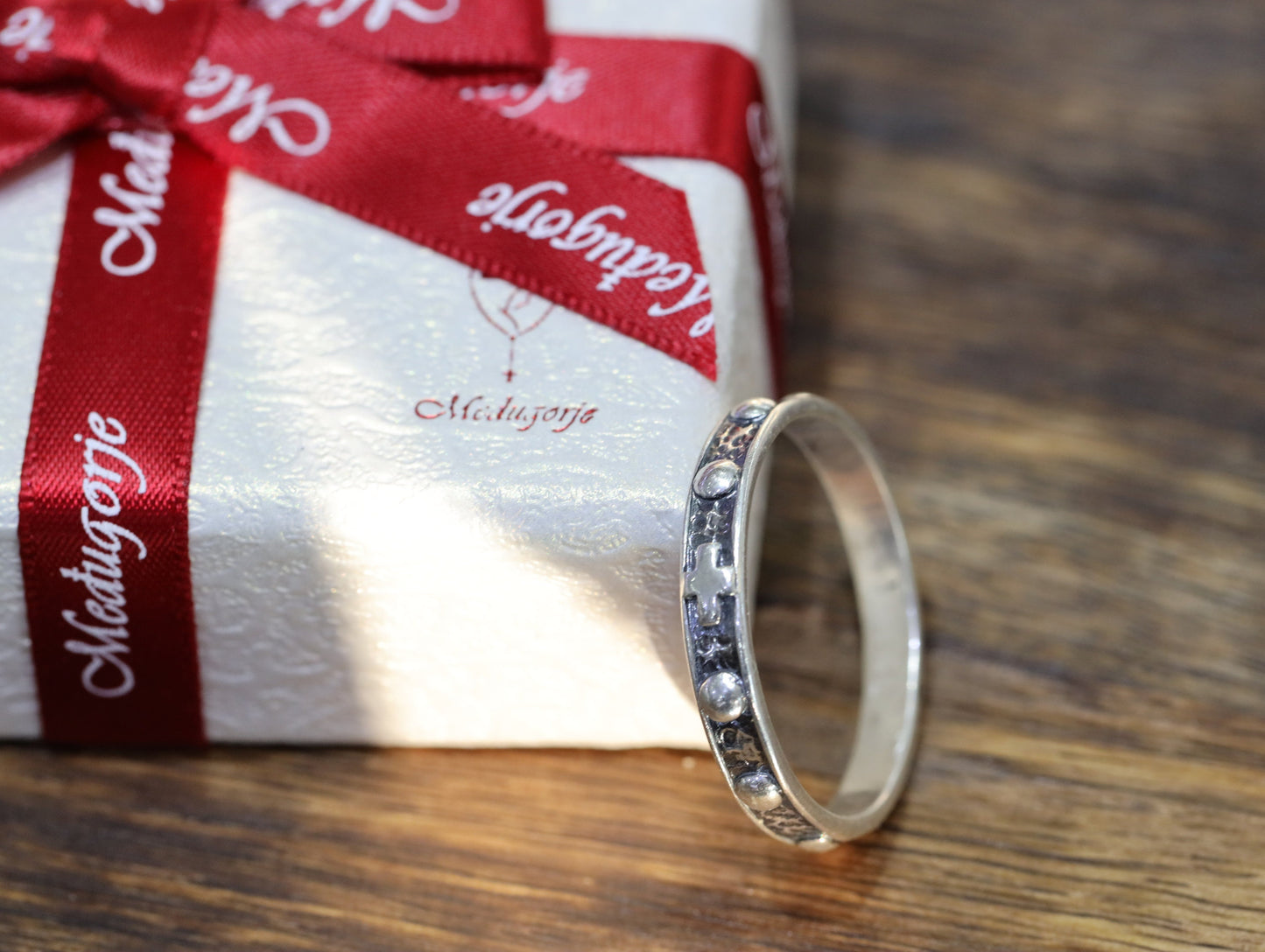 Anillo rosario, rosario de plata de primera ley, anillo con cruz, anillo de rosario católico, rosario vintage, cuentas de rosario antiguas, rosario de regalo para hombre