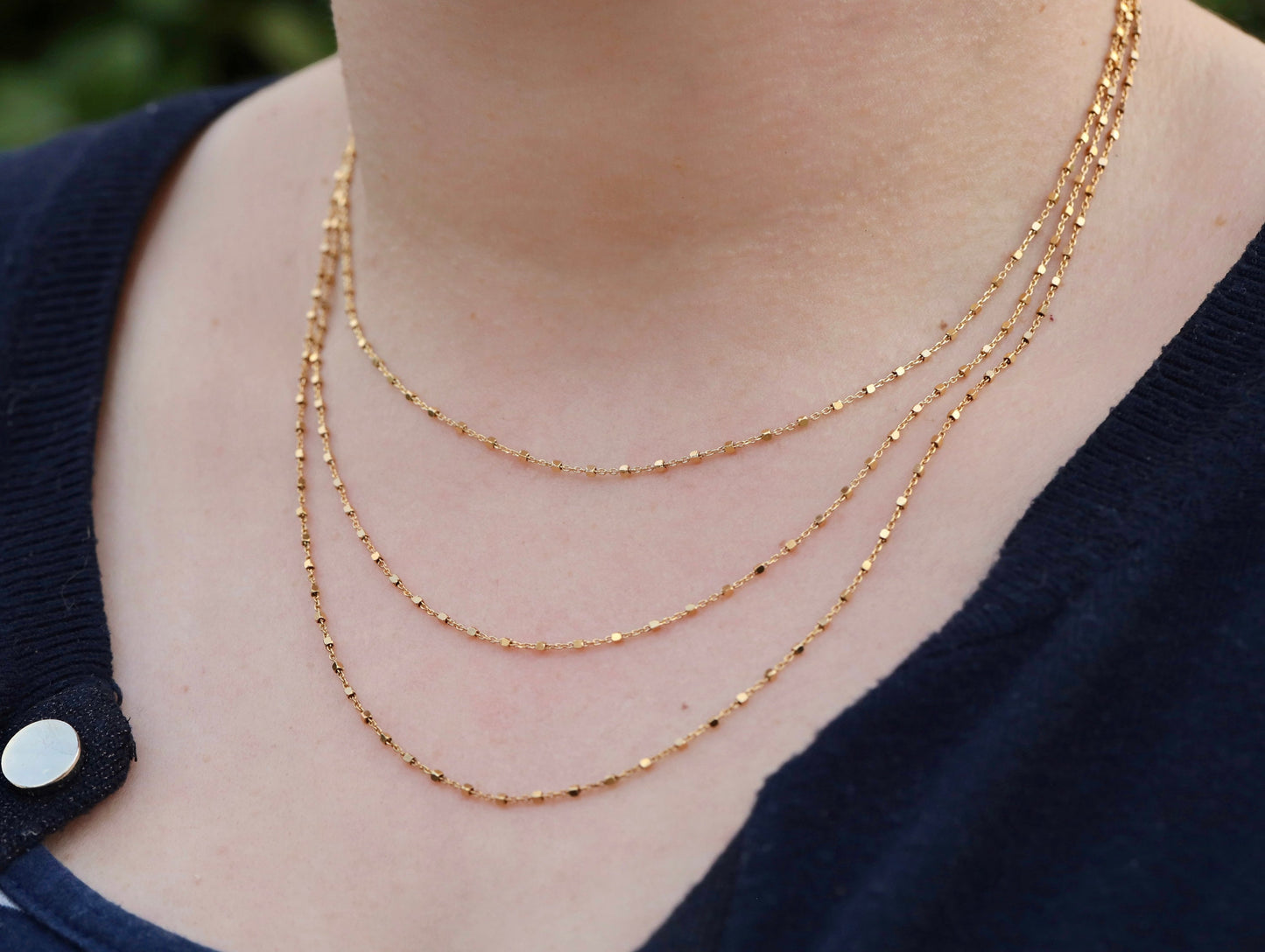 Collar de cadena talla diamante, cadena de plata de ley con cubos, elegante cadena de plata de ley brillante con baño de oro de 18 k, 16 - 18 - 19.5 pulgadas