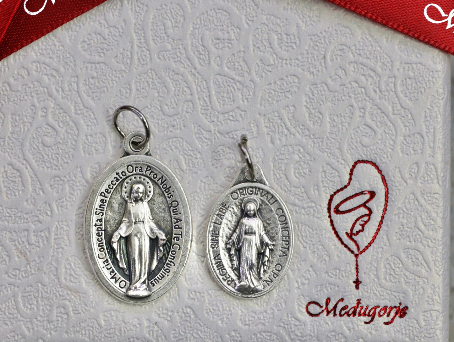 Medalla milagrosa a granel, descuento por cantidad para la Medalla Milagrosa, Medalla a granel de la Virgen María, Medalla de Nuestra Señora de Gracia, Medalla Milagrosa de plata