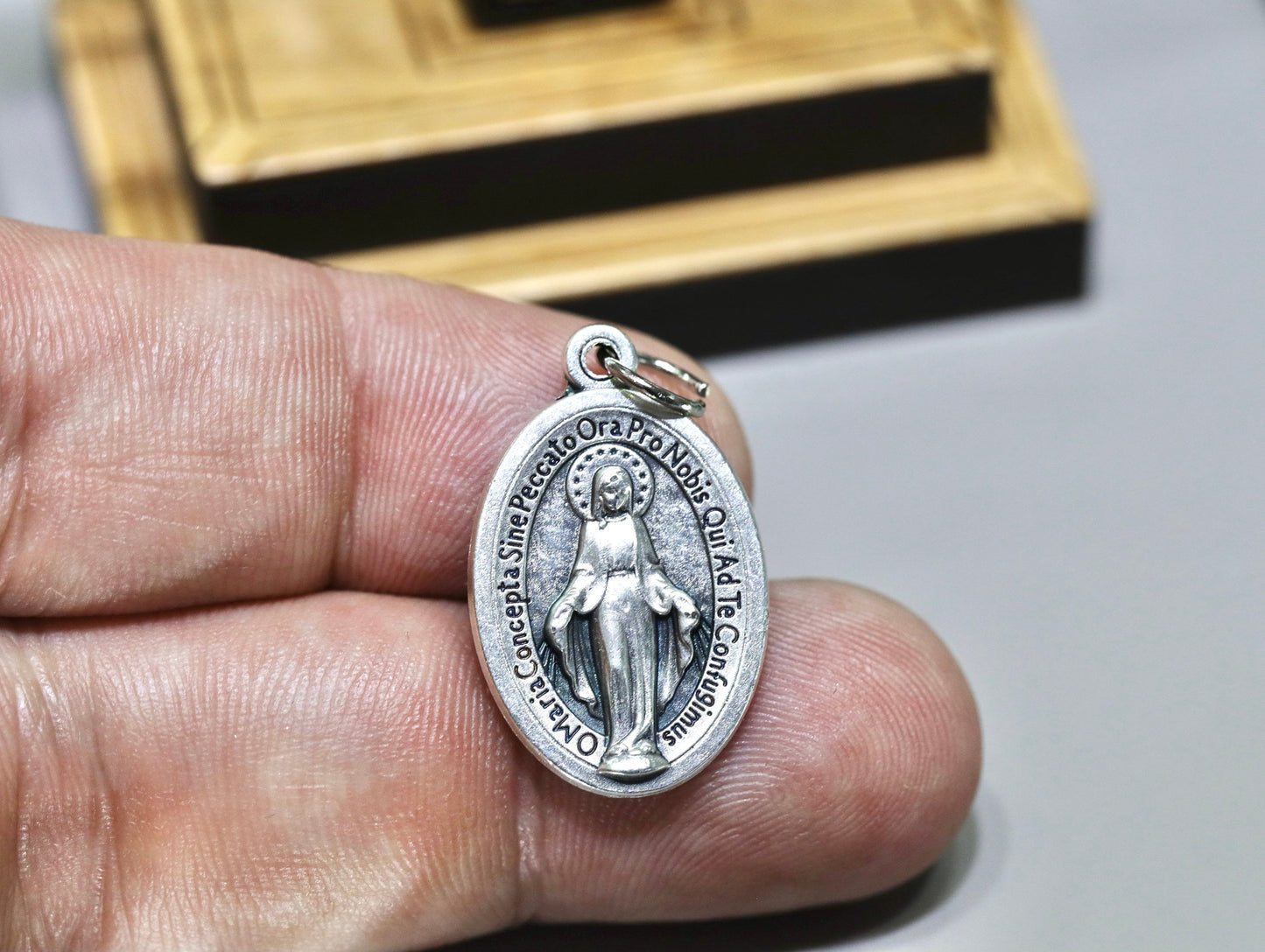 Medalla milagrosa a granel, descuento por cantidad para la Medalla Milagrosa, Medalla a granel de la Virgen María, Medalla de Nuestra Señora de Gracia, Medalla Milagrosa de plata