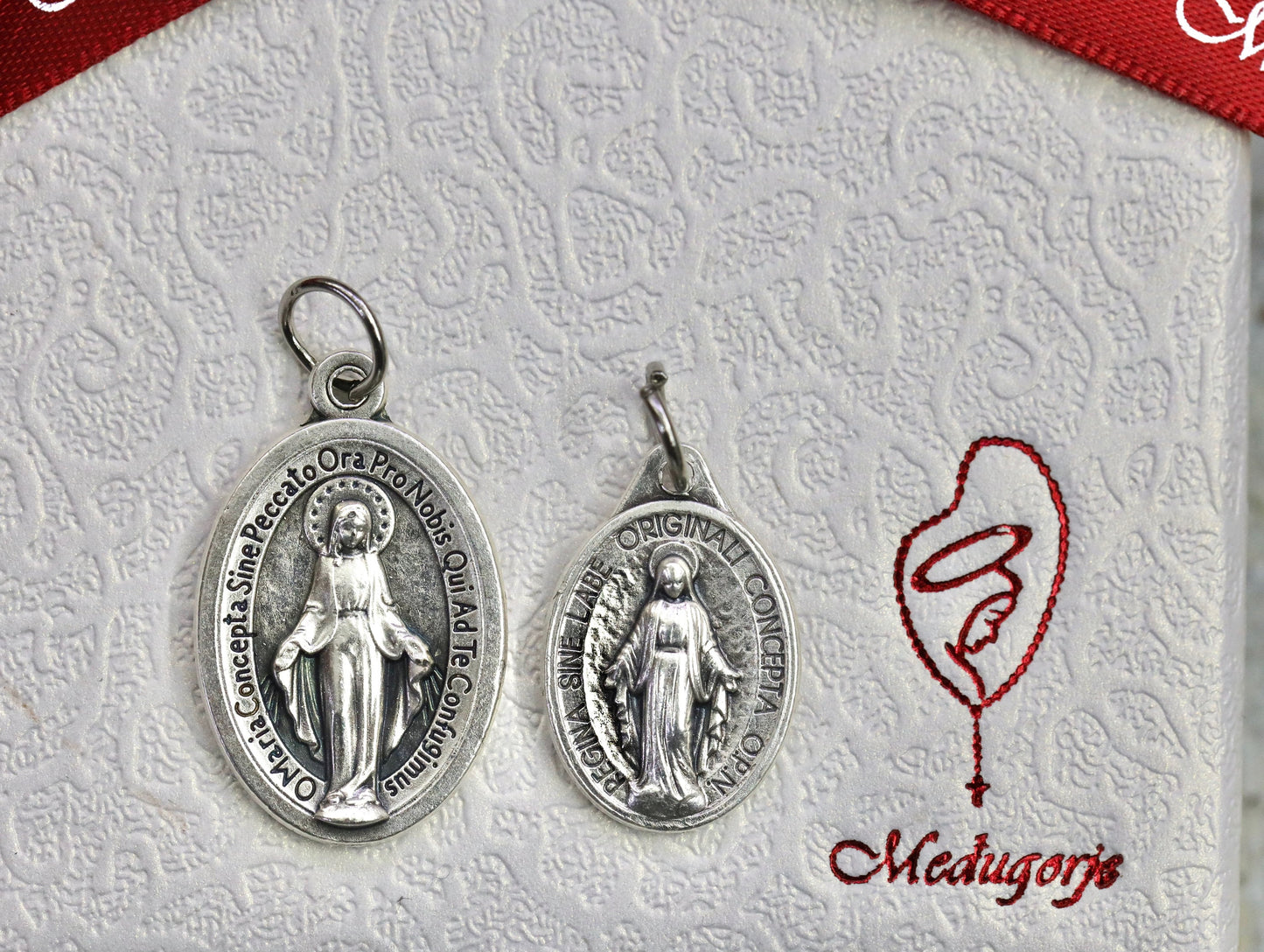 Medalla milagrosa a granel, descuento por cantidad para la Medalla Milagrosa, Medalla a granel de la Virgen María, Medalla de Nuestra Señora de Gracia, Medalla Milagrosa de plata