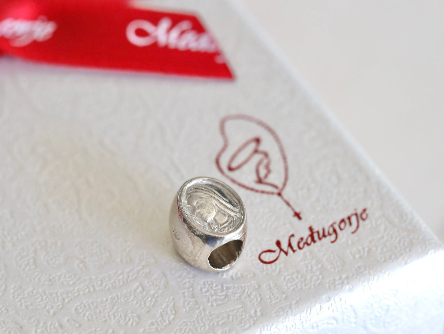 Medalla Virgen María compatible con Pandora, dije de plata de ley 925, dije de Jesucristo, dije para pulsera, colgante católico para pulsera,