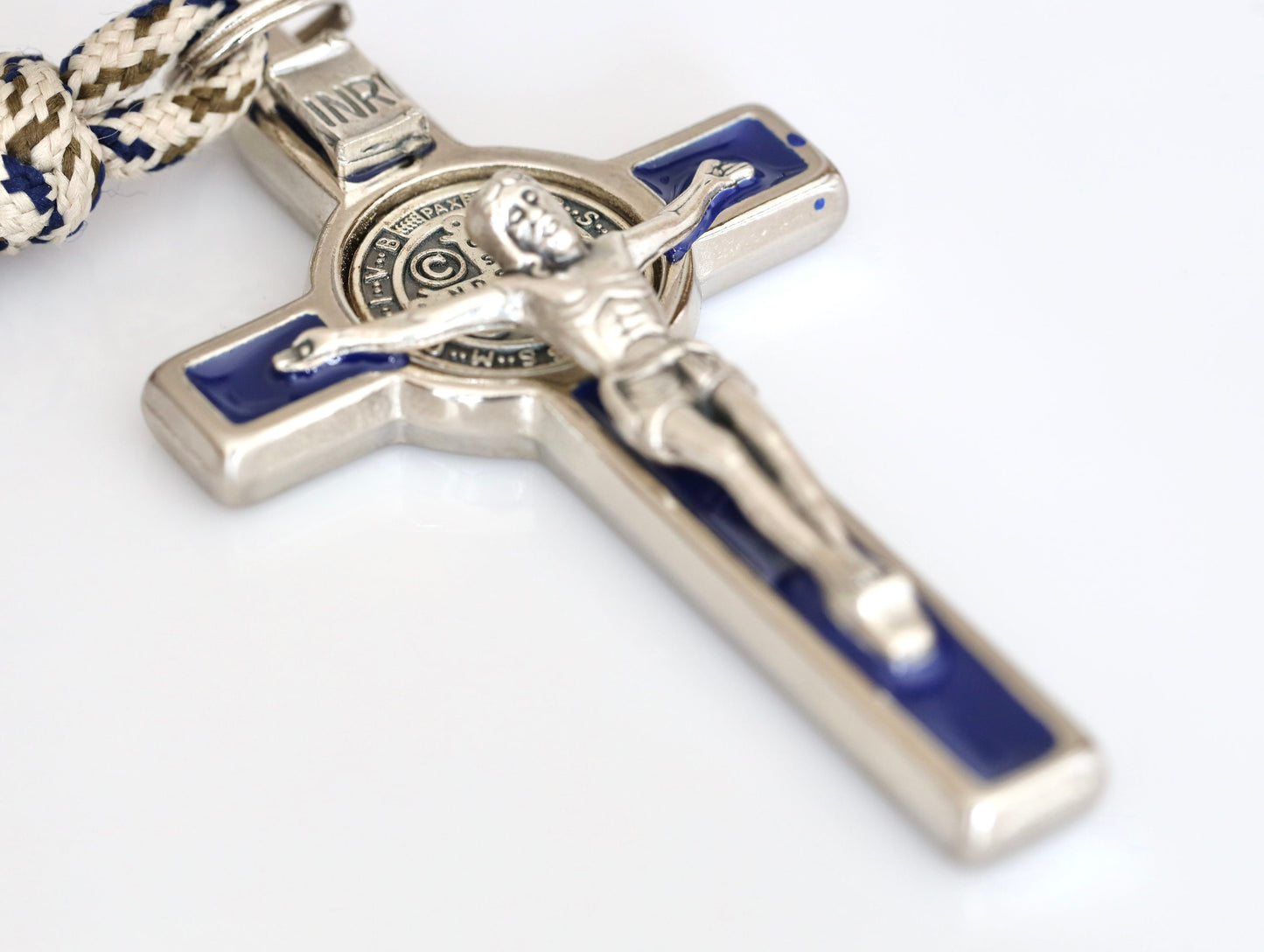 Wooden rosary beads, paracord wooden rosary, Saint Benedict cross rosary beads,Holy Spirit, Miraculous Medal, St Michael, warrior rosary