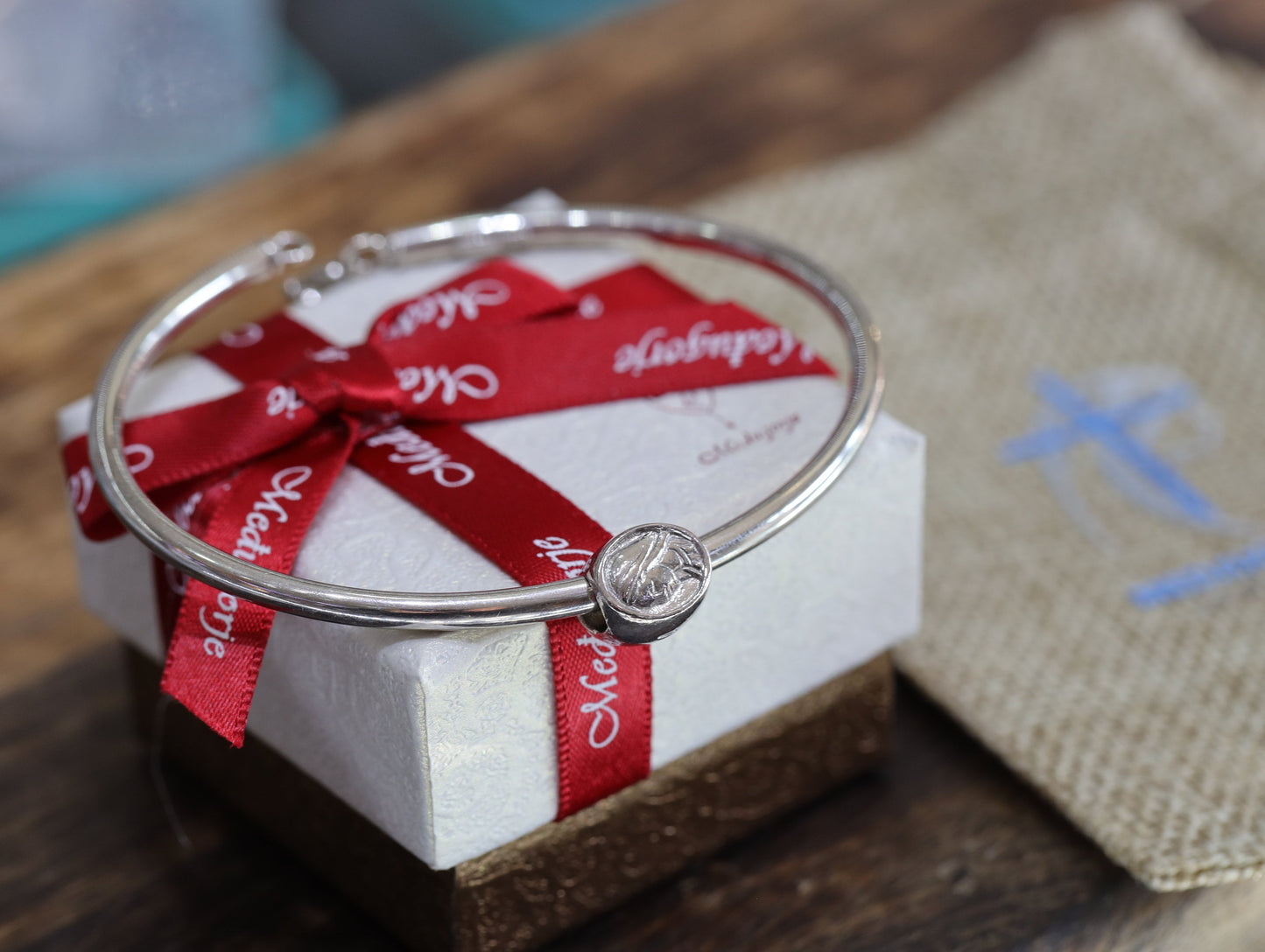Medalla Virgen María compatible con Pandora, dije de plata de ley 925, dije de Jesucristo, dije para pulsera, colgante católico para pulsera,