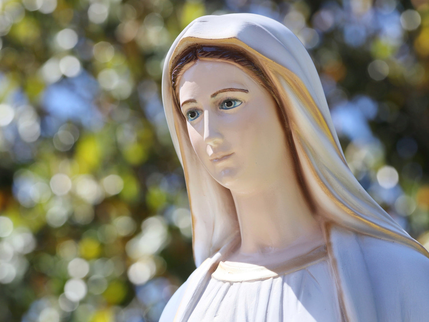 Estatua de Nuestra Señora, Estatua de la Virgen María de 80 cm / 31,5 pulgadas, Estatua de jardín de la Virgen María de Gracia, Estatua de la Medalla Milagrosa, Inmaculada Concepción