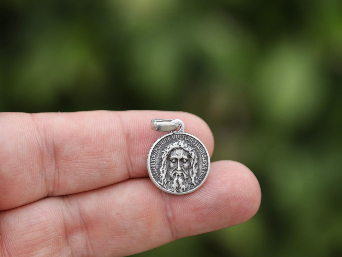 Heiliges Antlitz-Medaille, Allerheiligstes Antlitz Jesu-Medaille, Sterlingsilber 925 Heiliges Antlitz, Vera-Icona-Medaille, Turiner Grabtuch-Medaille, Sindone-Medaille