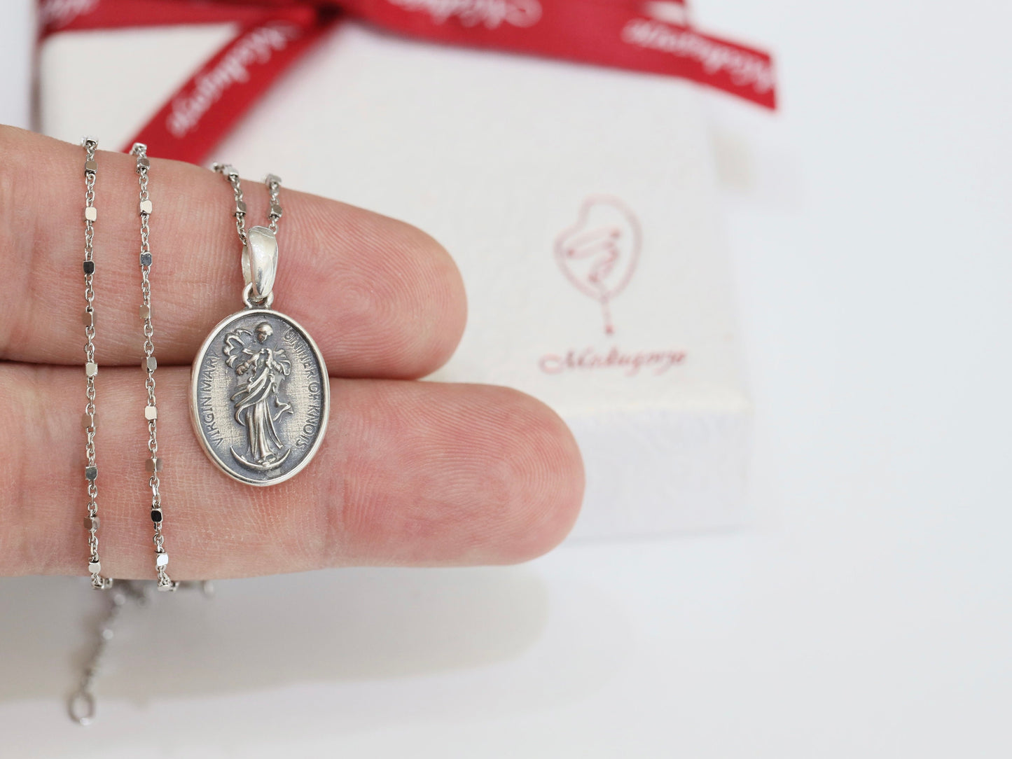 Undoer of Knot’s medal, Our Lady that Undoes Knots sterling silver pendant, Virgin Mary medal, vintage silver medal of Our Lady