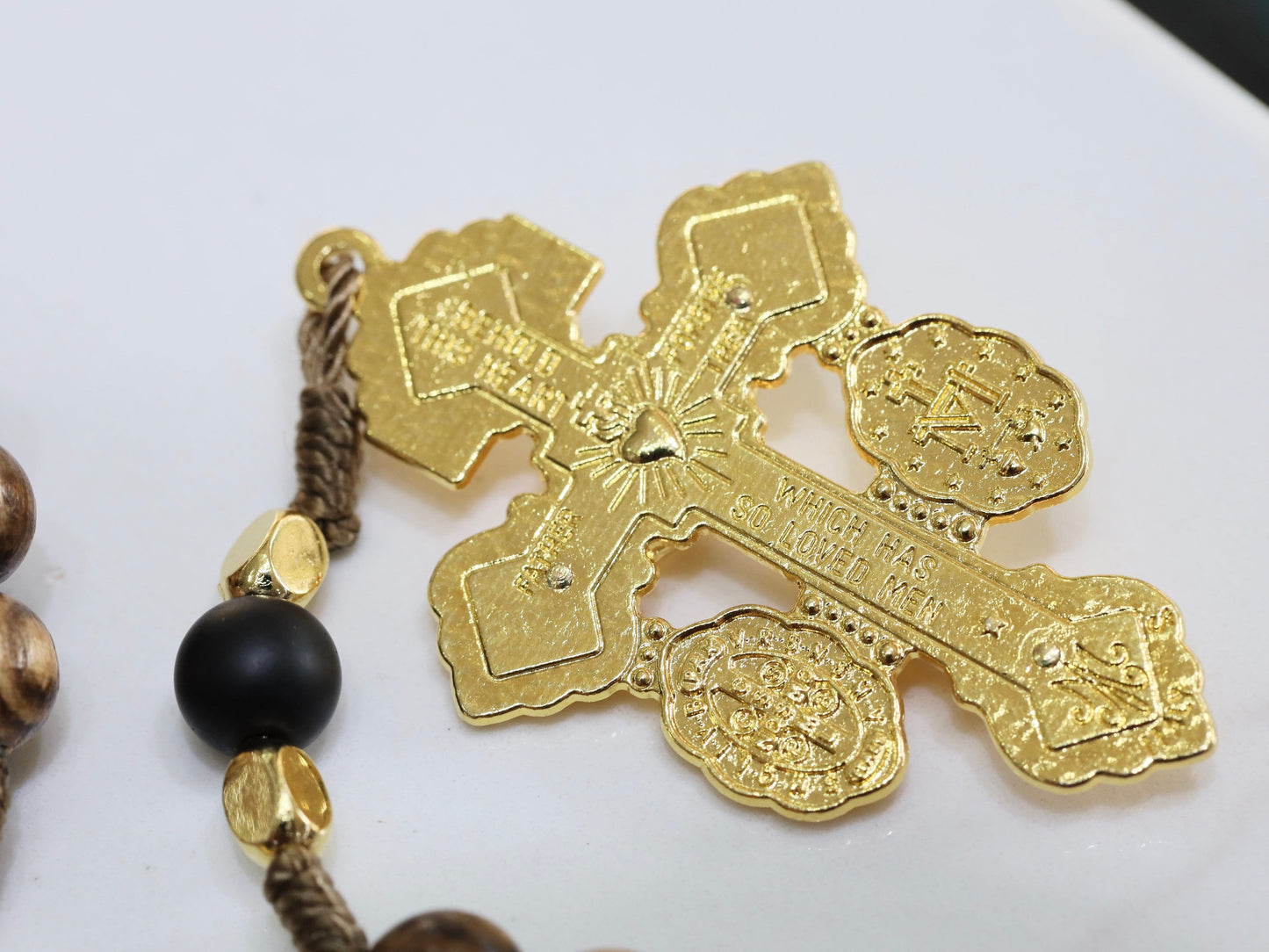 Rosario crucifijo perdón, rosario de madera, rosario de Medjugorje, rosario chapado en oro. Rosario de San Benito y Medalla Milagrosa, rosario Reina de la Paz