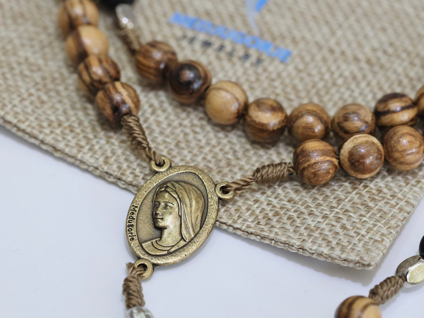 Rosario de la cruz del perdón| rosario de madera | rosario hecho a mano | Rosario de San Benito y Medalla Milagrosa | rosario para hombre | Rosario de Medjugorje