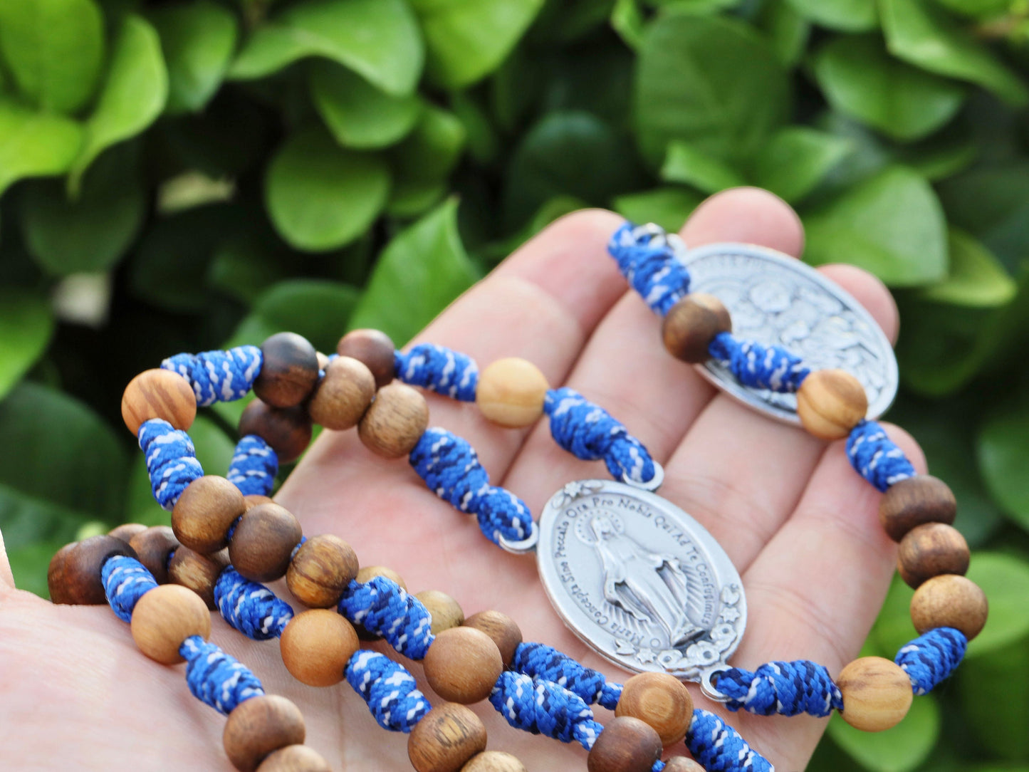 St Joseph rosary, St Joseph chaplet, paracord rosary, Wooden rosary, protector of Holy Family, gift for husband, catholic devotional rosary