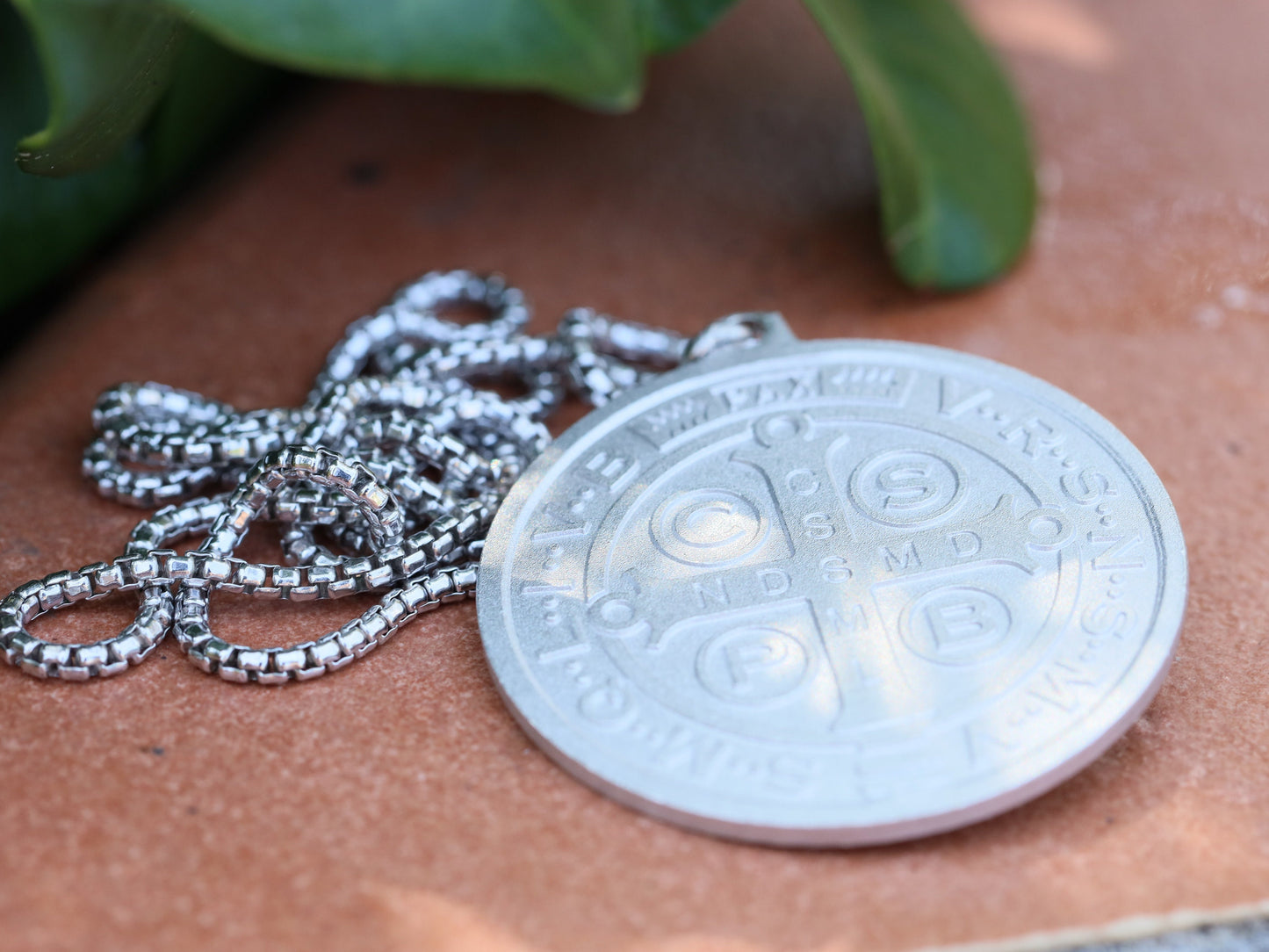 Large St Benedict medal, sterling silver 925 , protection medal for man of Father Benedict, St Benedict pendant for man, Holy Cross medal,
