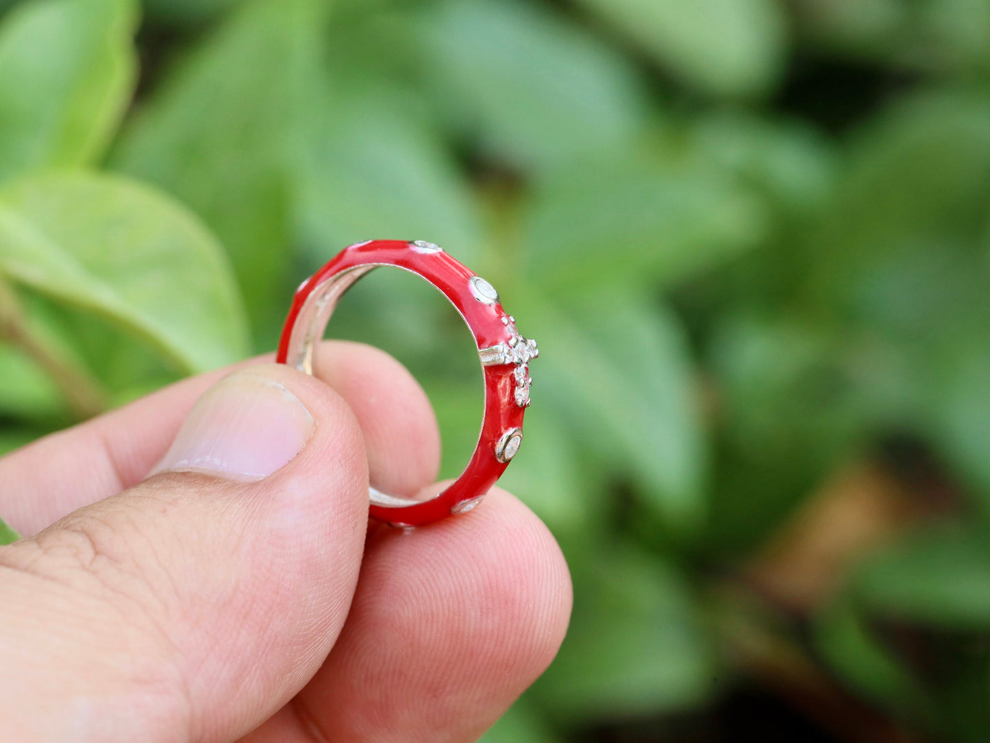 Anillo de rosario, anillo de rosario rojo, anillo de rosario de plata de ley, anillo cruzado, anillo para adolescente, anillo católico, anillo de oración, rosario delicado para niñas