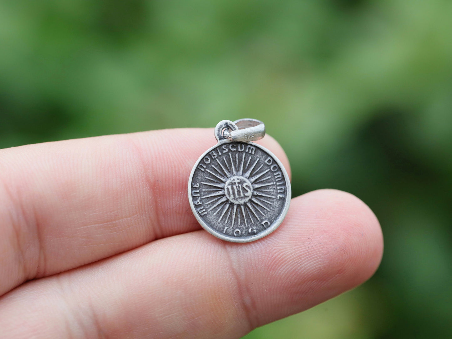 Santísima Faz, medalla de Jesucristo, plata de ley 925 cara de Jesucristo, medalla católica de Jesús, colgante de medalla de la Sábana Santa vintage de Turín